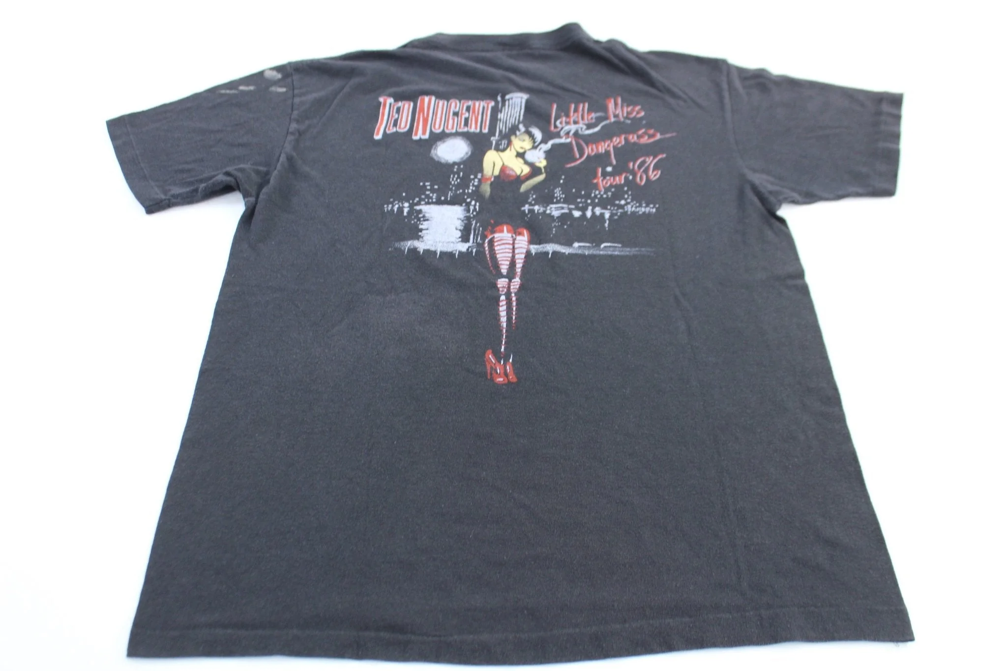 1986 Ted Nugent Little Miss Dangerous Tour T-Shirt - Image 2