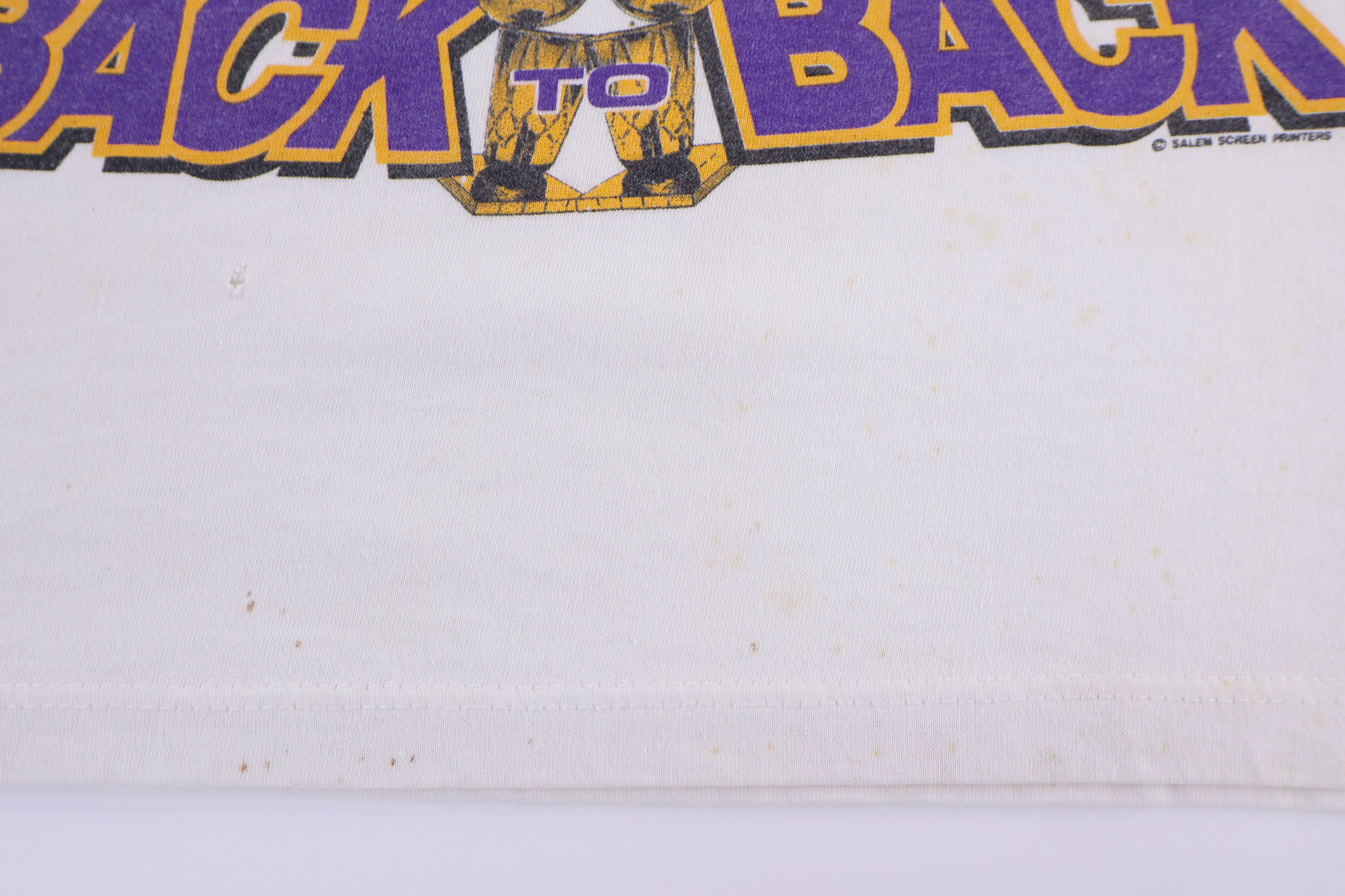 1987 Los Angeles Lakers Back To Back Champs T-shirt - Image 3
