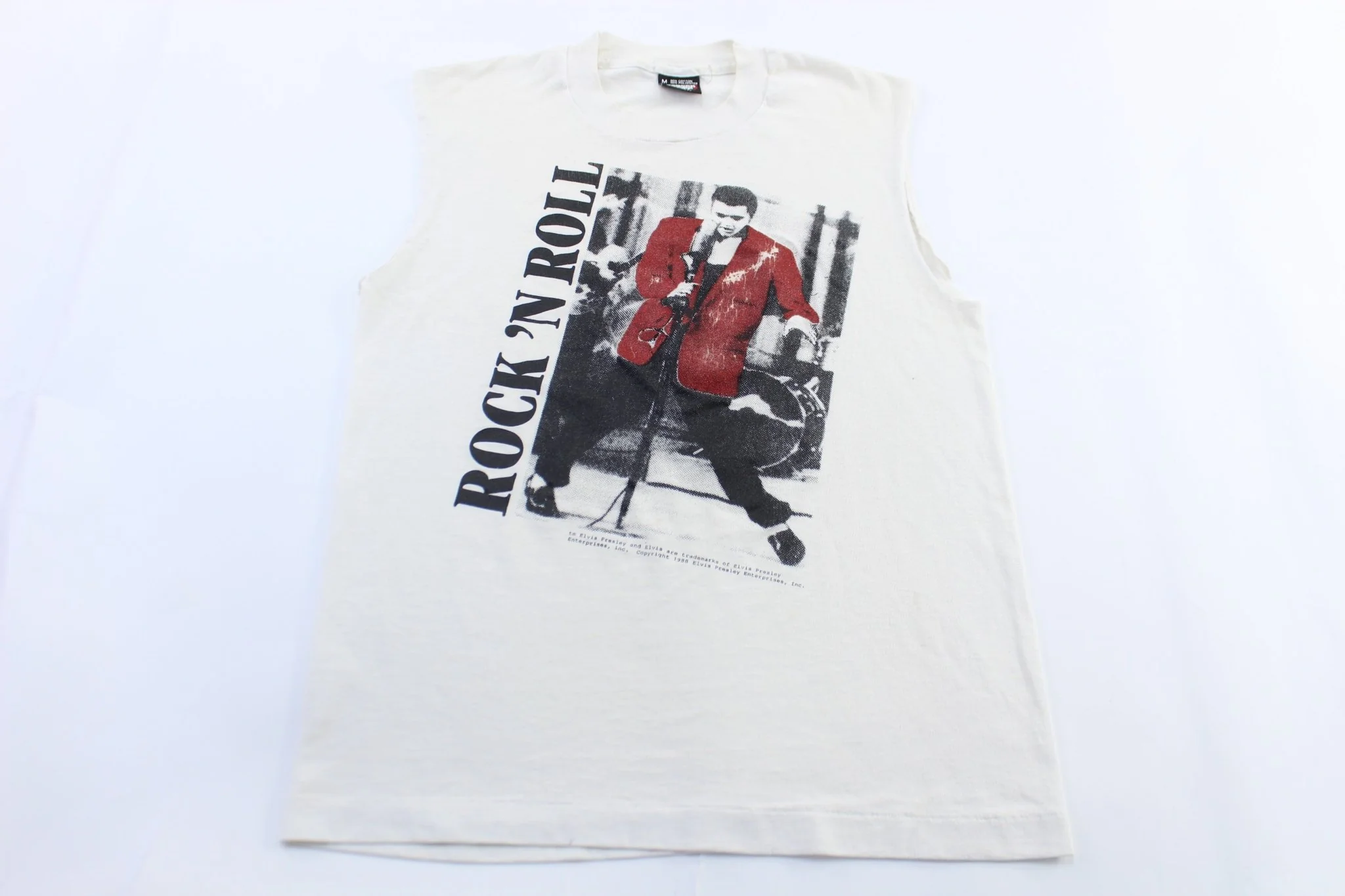 1989 Elvis Presley Rock N Roll Graphic Tank Top