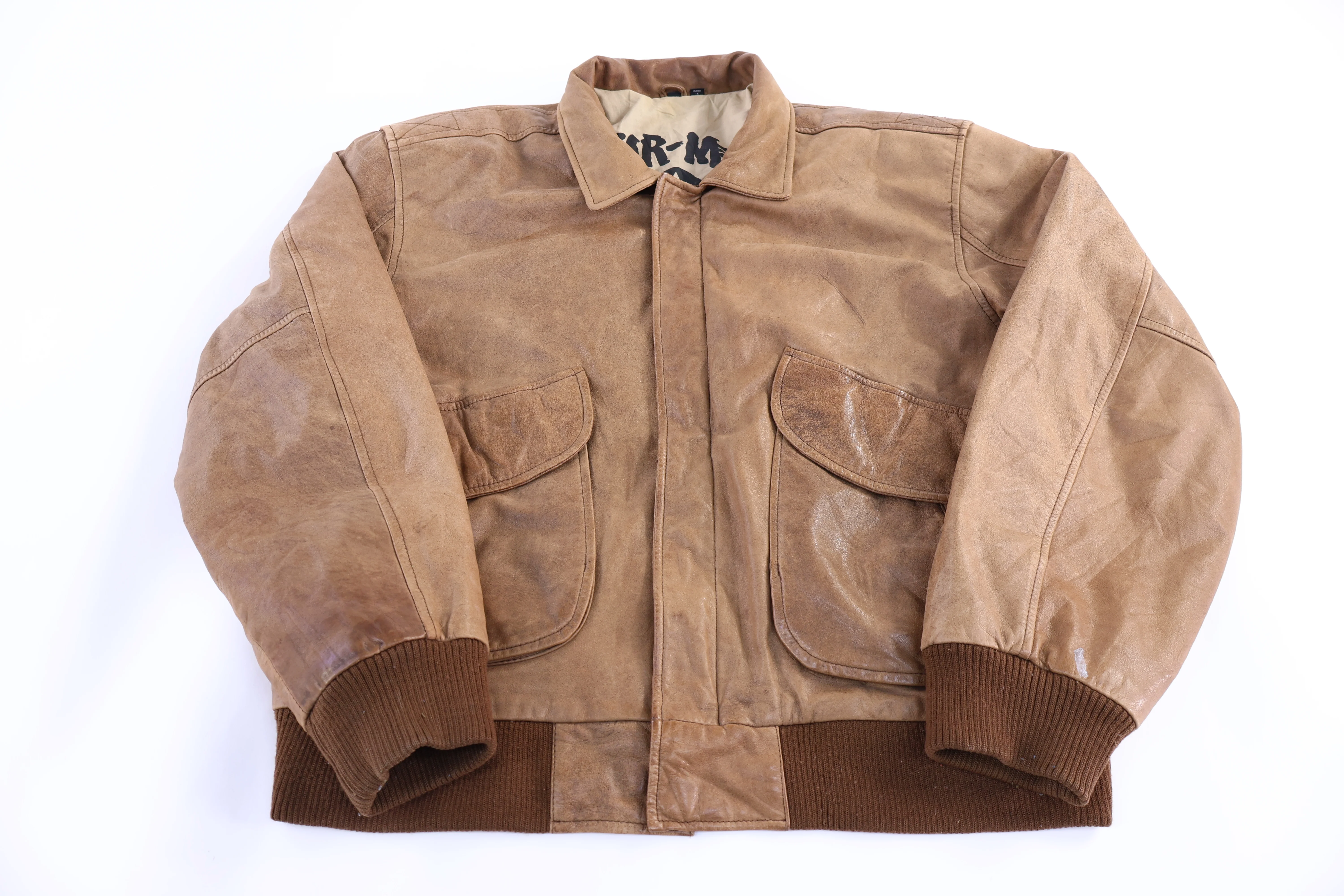 1990 Amron Leather Bomber Jacket