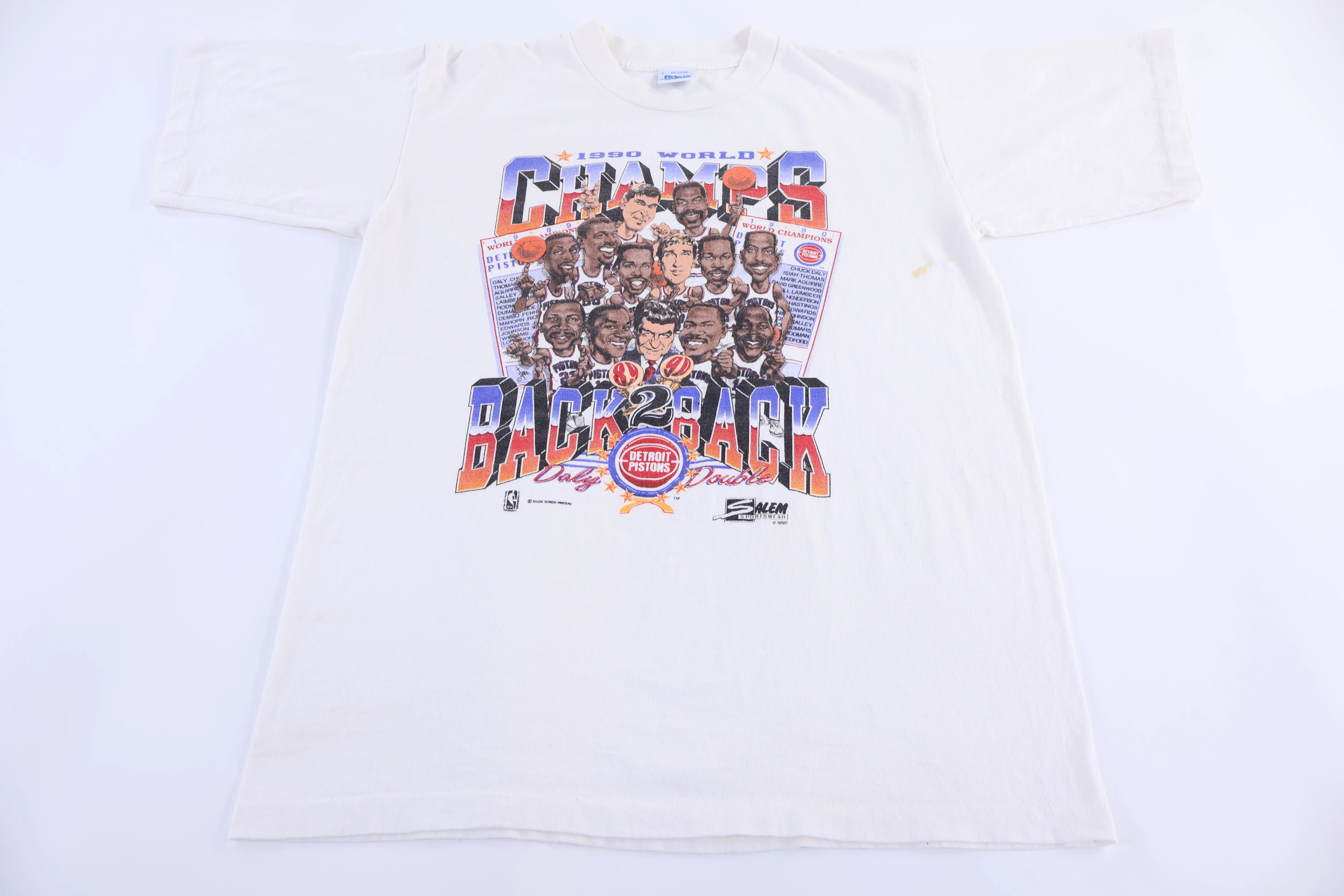 1990 Detroit Pistons World Champs T-shirt