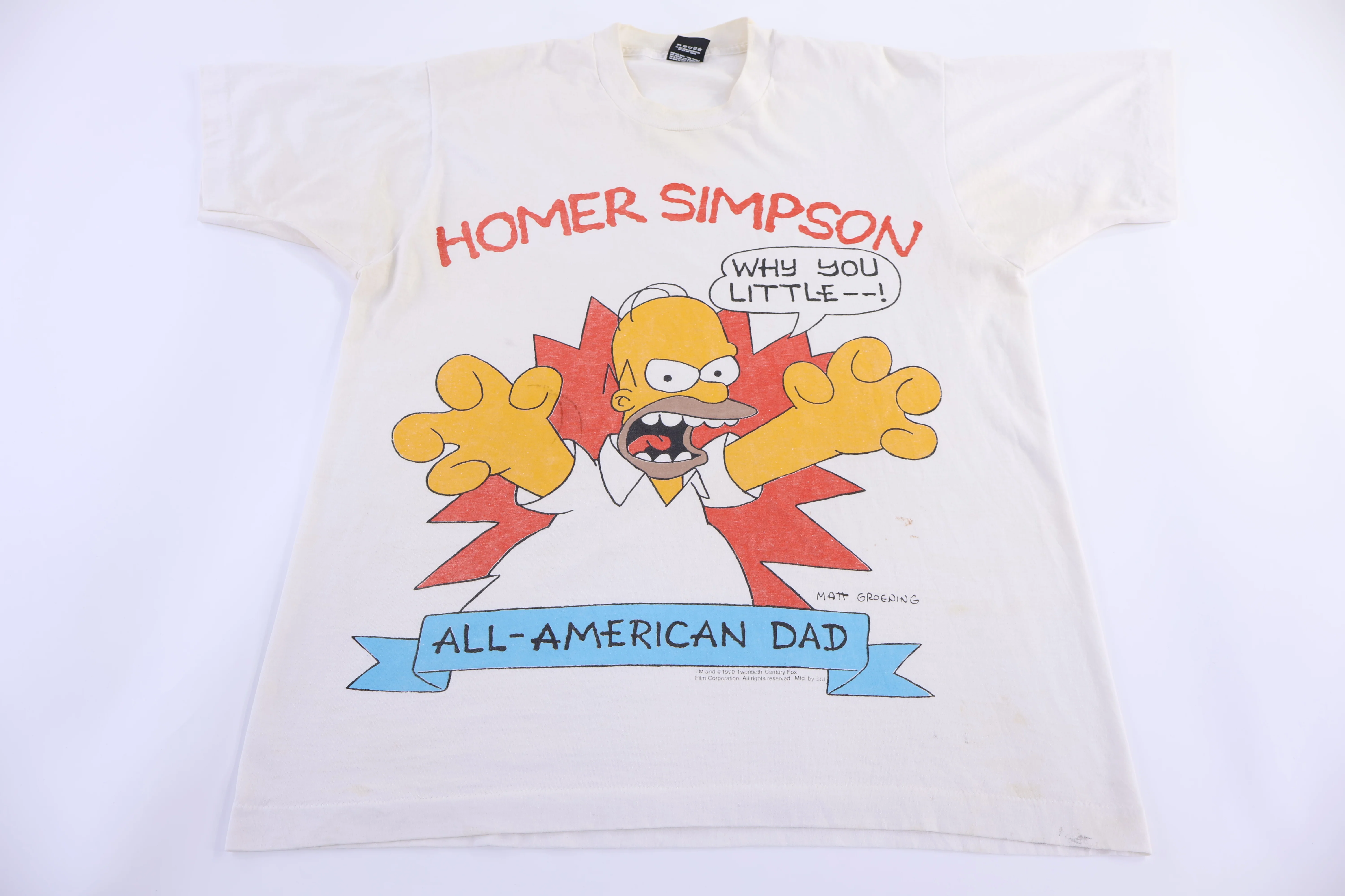 1990 Homer Simpson All American Dad T-shirt - Image 2