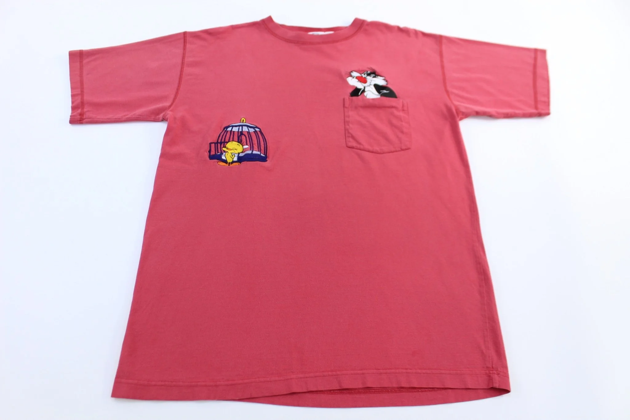 1991 ACME Tweety & Sylvester Embroidered Graphic T-shirt