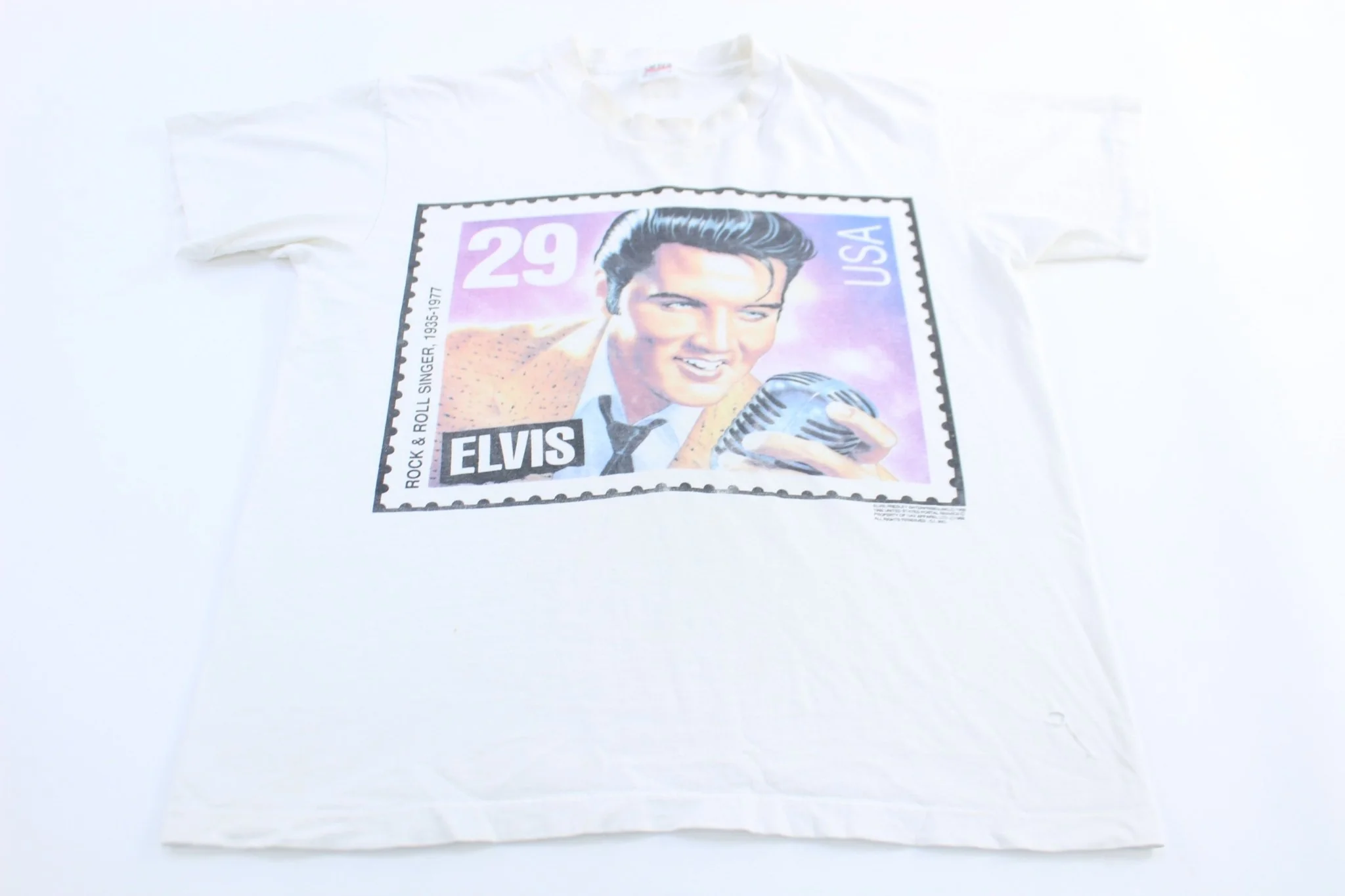 1992 Elvis Presley Rock & Roll Postage Stamp T-Shirt