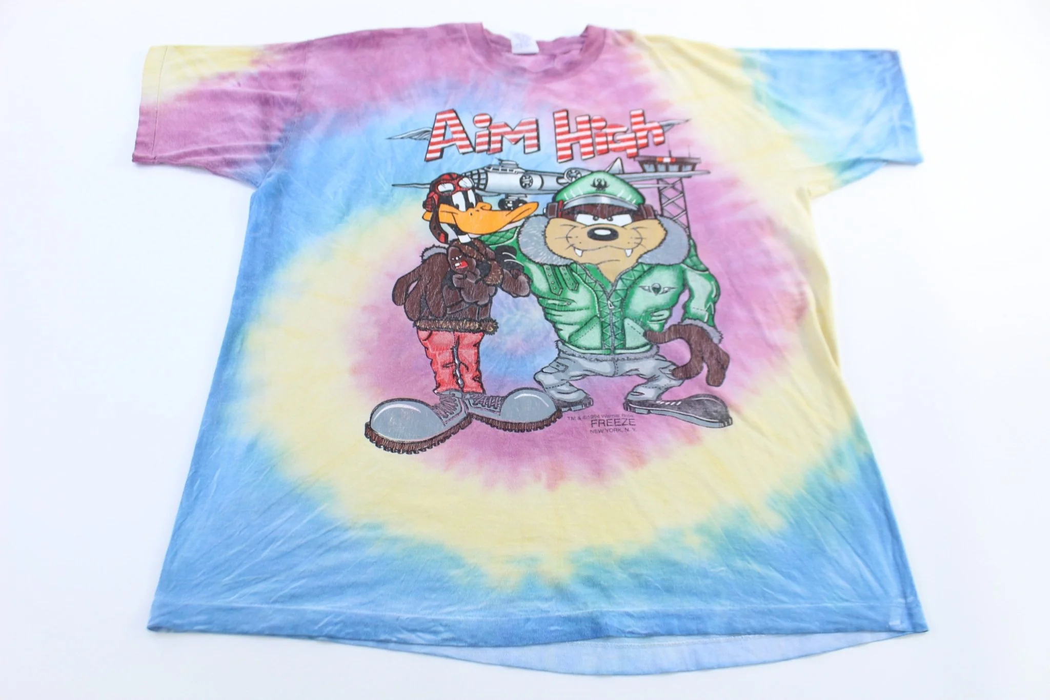 1994 Aim High Taz & Daffy Duck Tie Dye T-shirt
