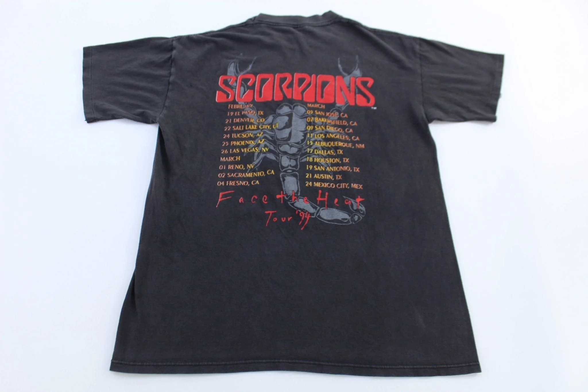 1994 Scorpions Face The Heat Tour T-shirt - Image 2