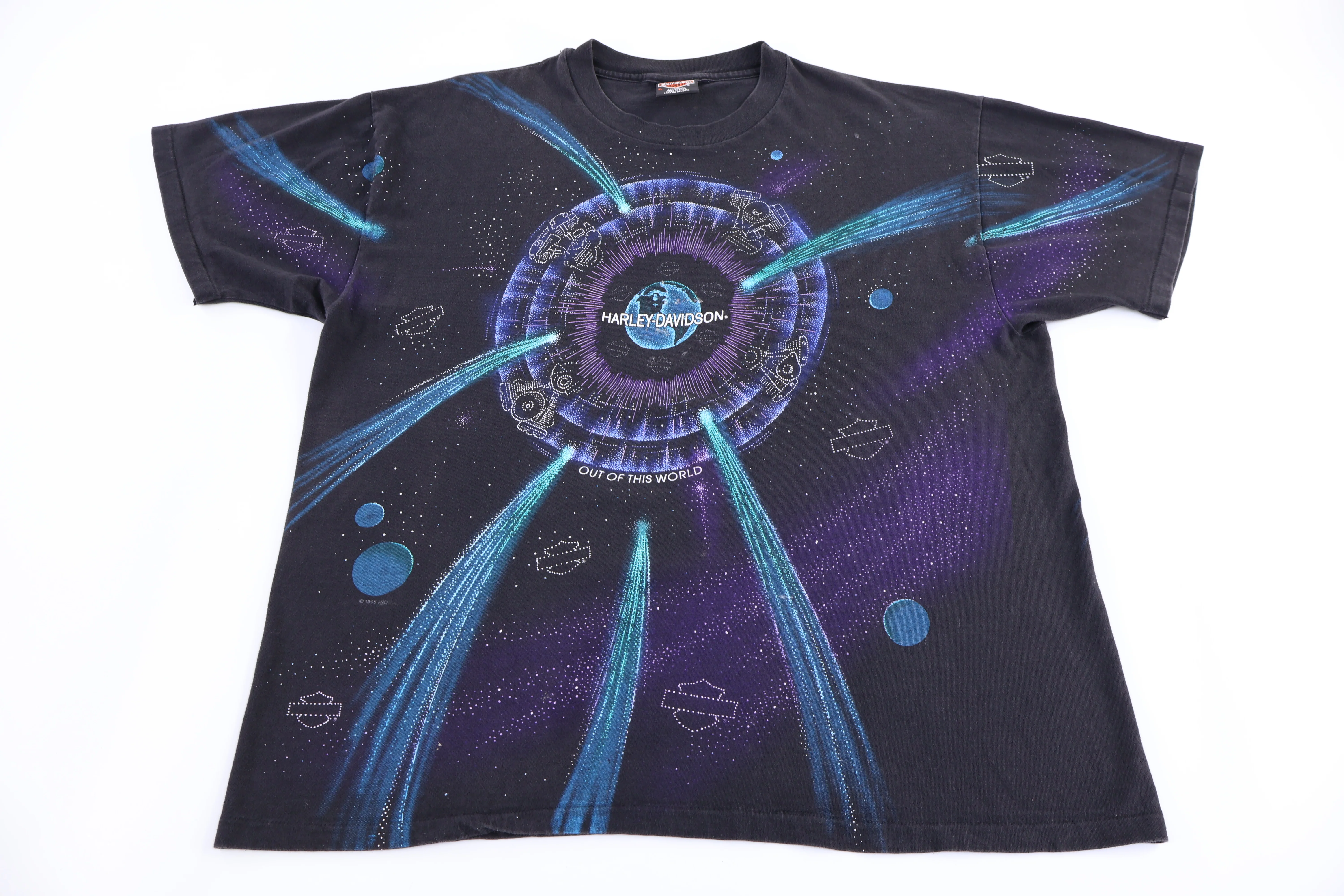 1995 Harley Davidson Motorcycles Galaxy Graphic T-shirt