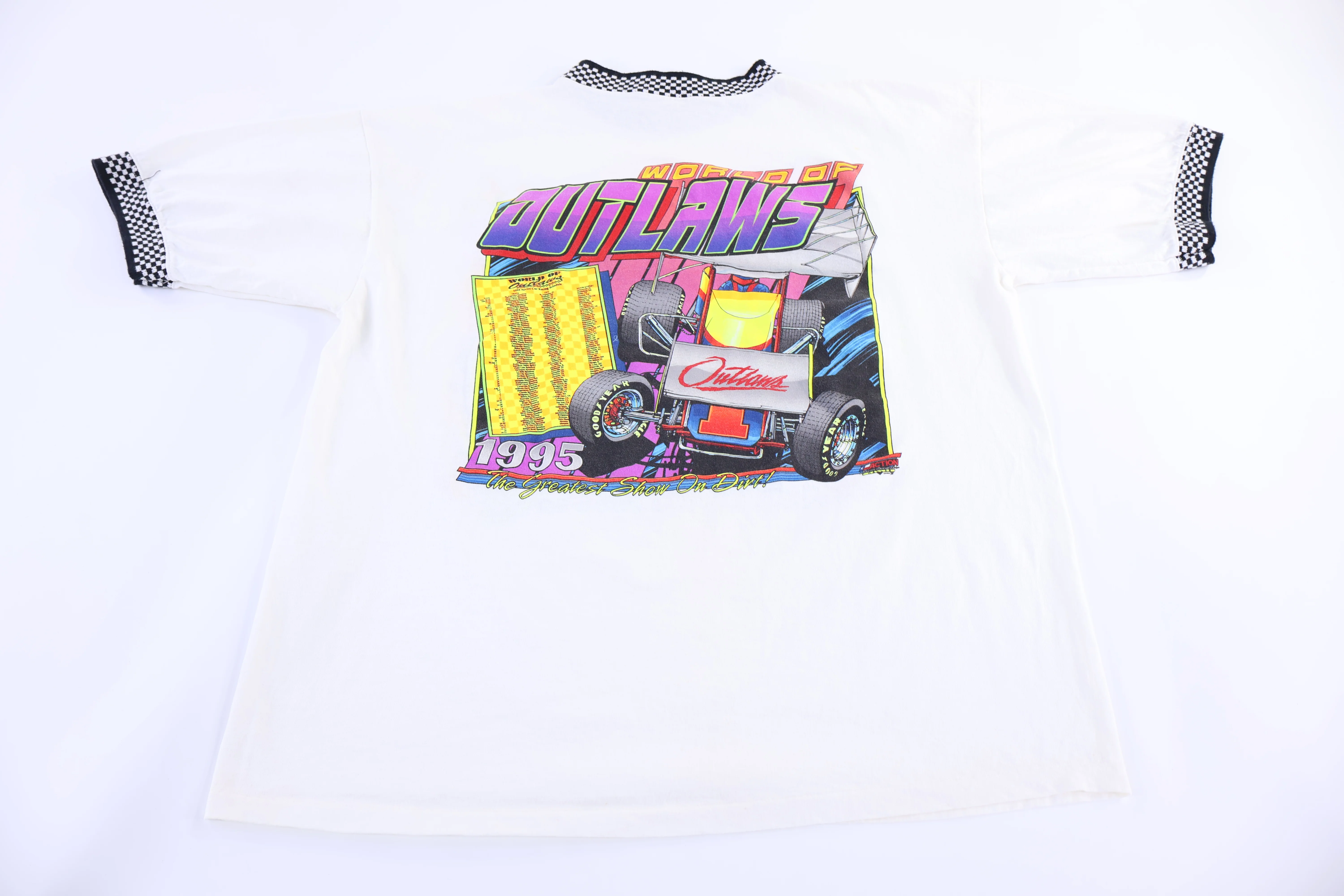 1995 World Of Outlaws Racing Graphic T-shirt - Image 2