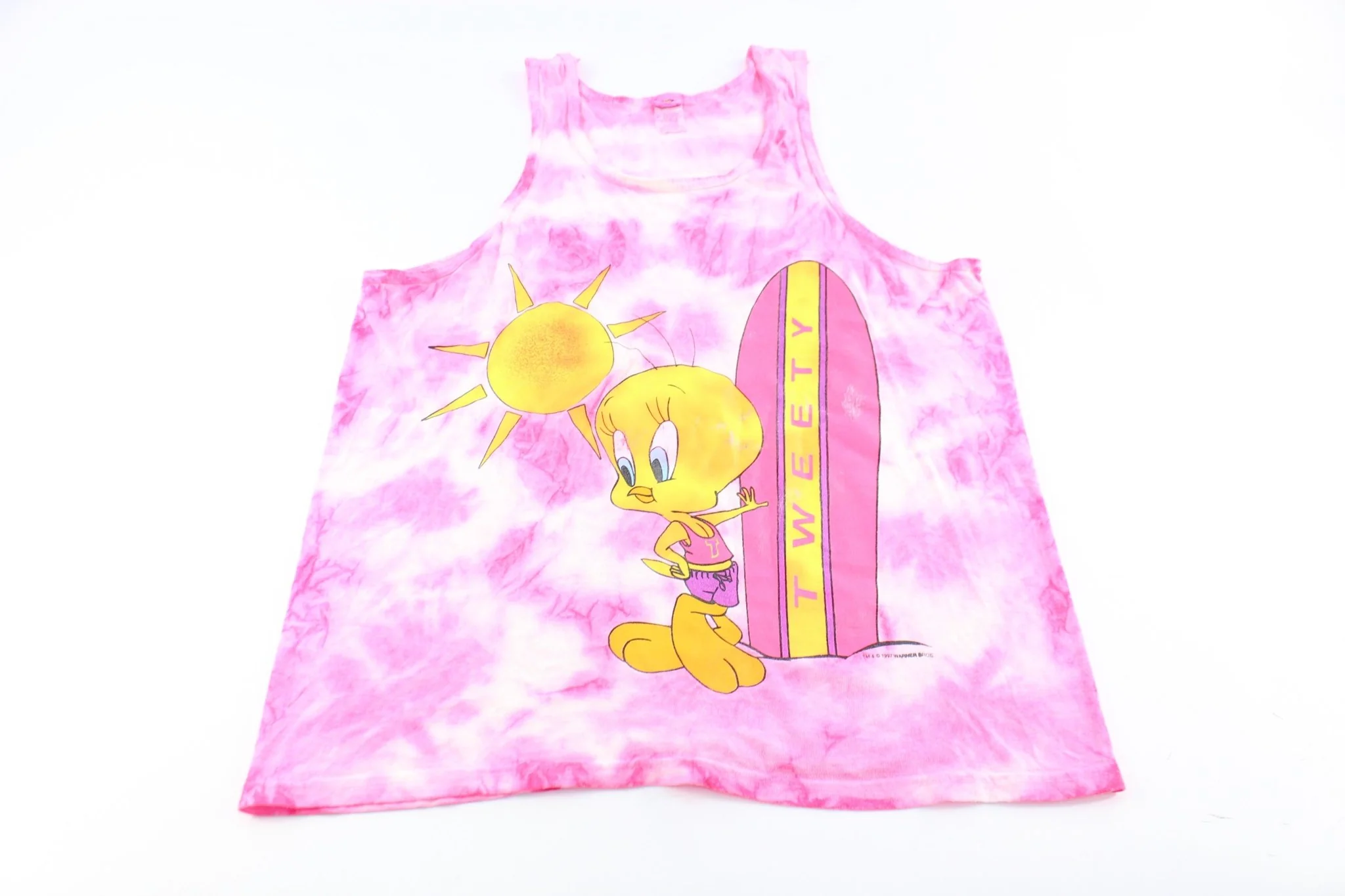 1996 Looney Tunes Tweety Tie-Dye Tank Top