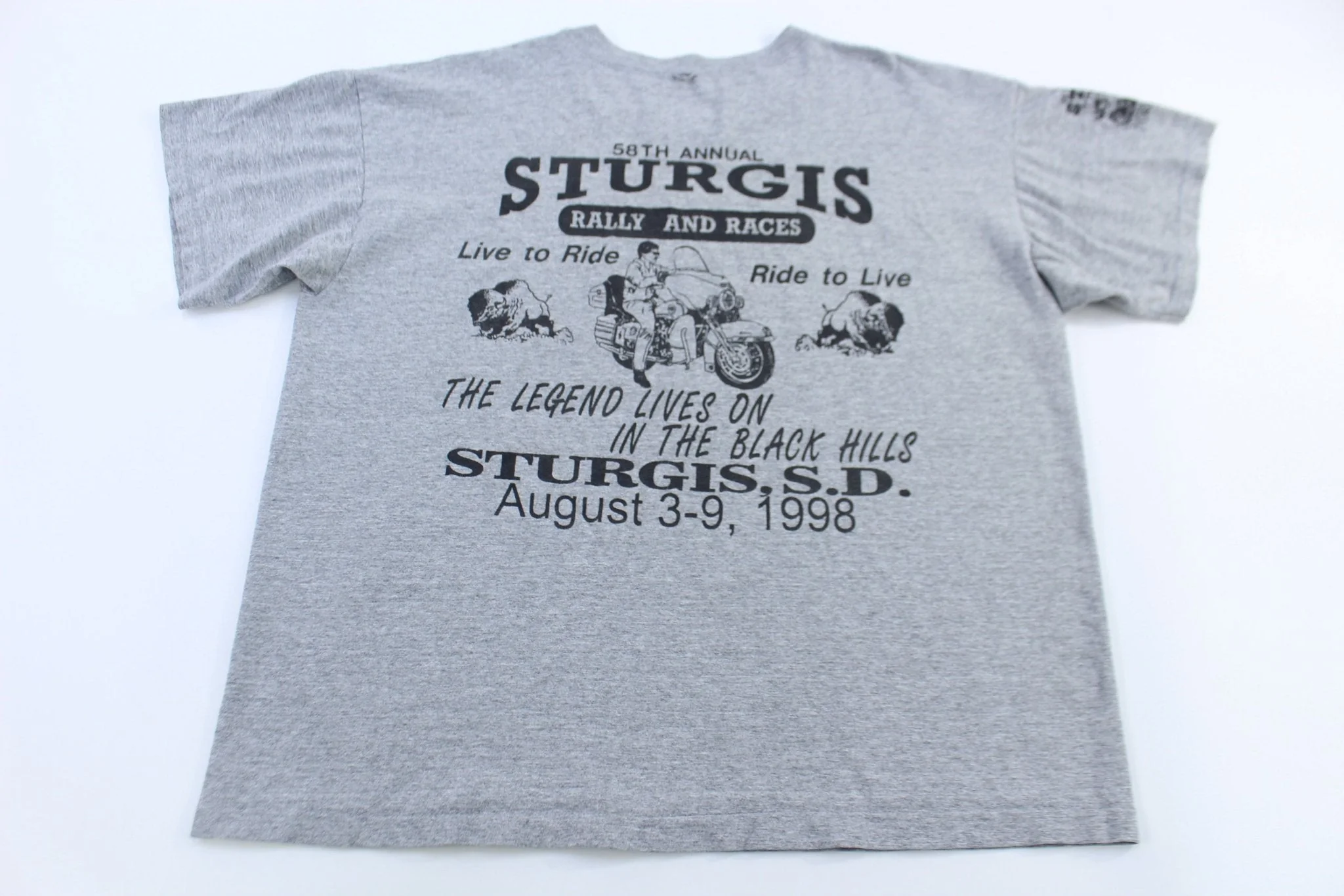 1998 Black Hills Rally Sturgis T-shirt - Image 2