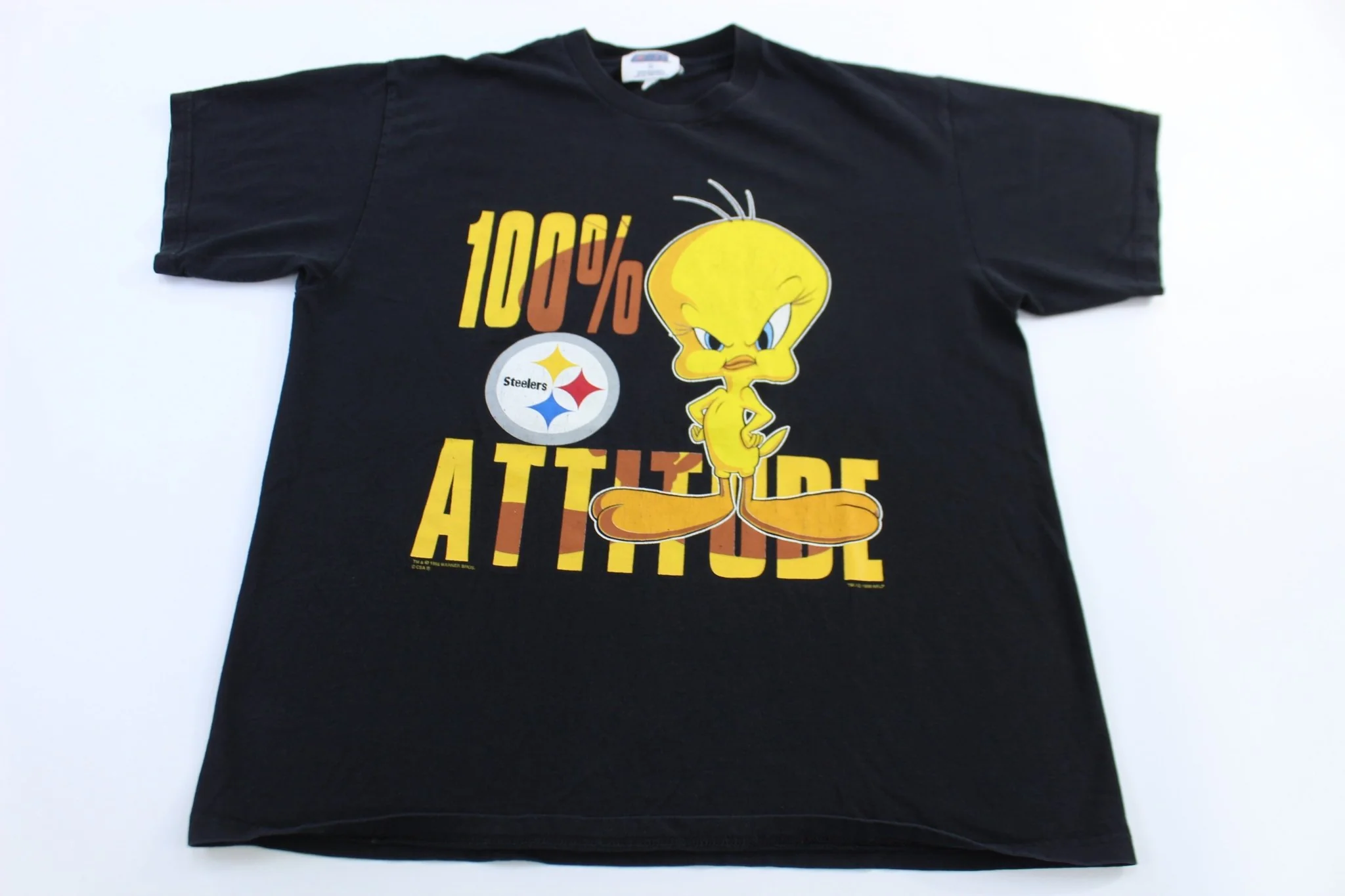 1998 Pittsburgh Steelers Tweety Bird Graphic T-shirt