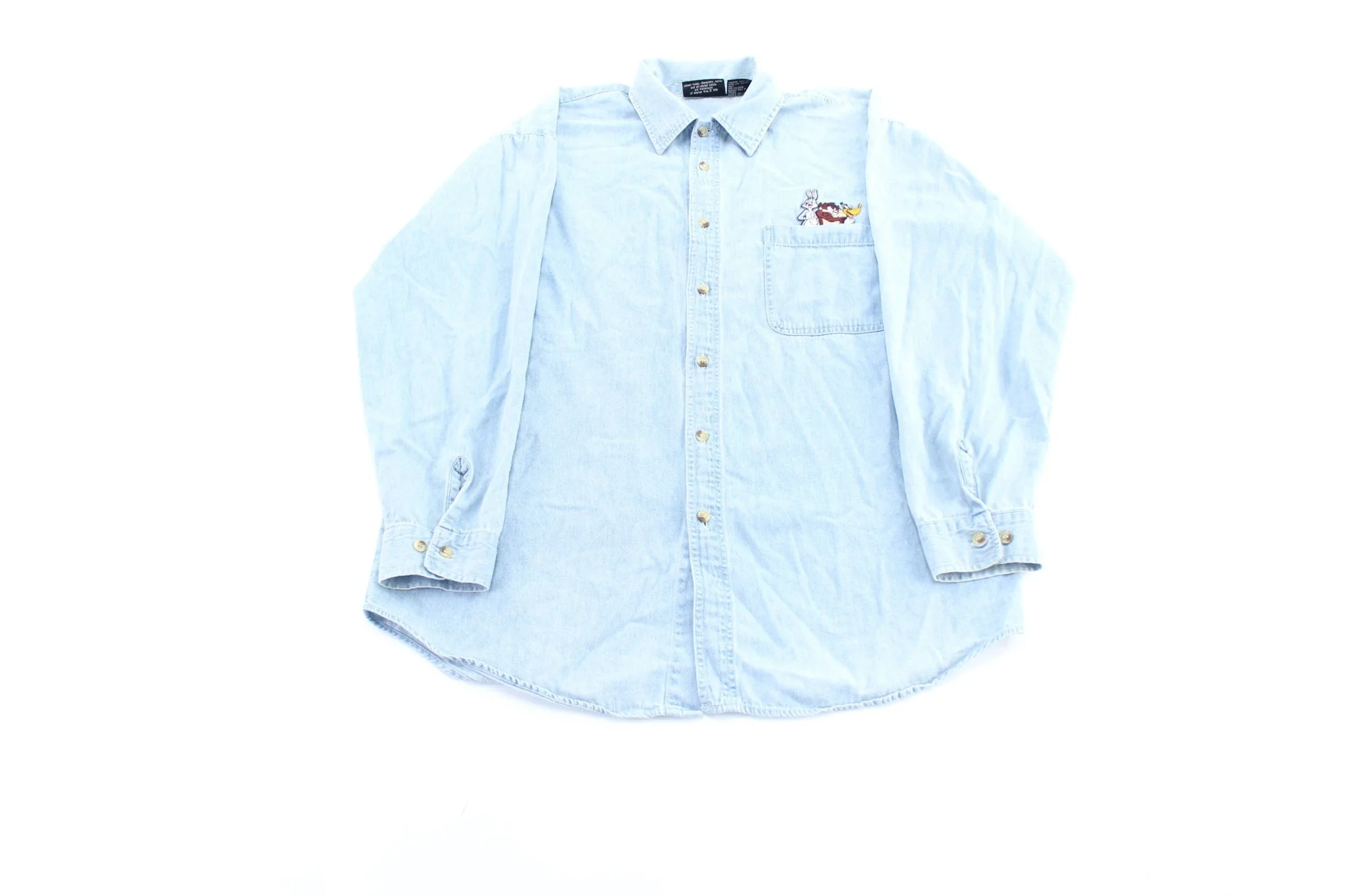1998 Warner Bros Embroidered LS Button Down Shirt