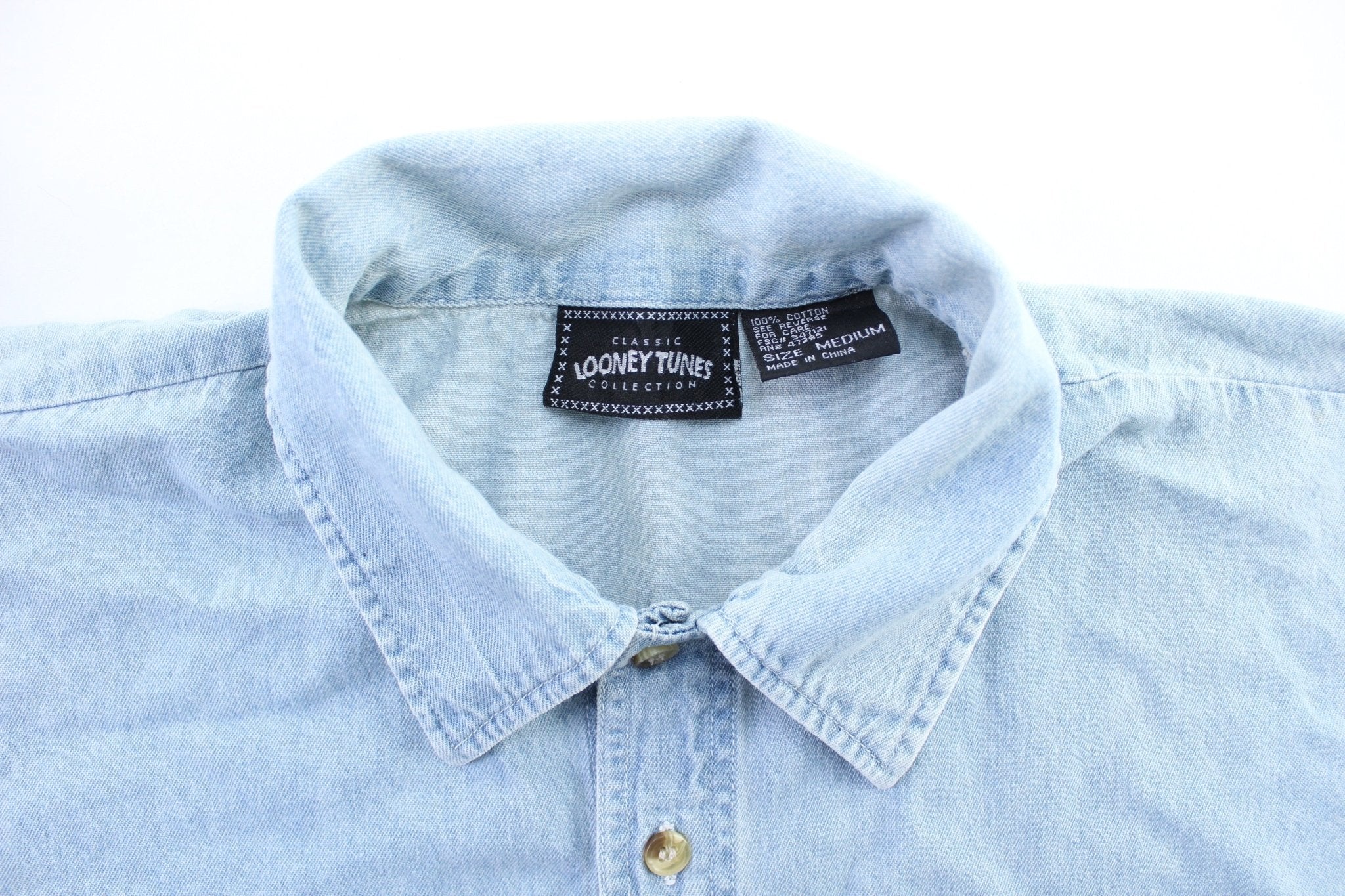 1998 Warner Bros Embroidered LS Button Down Shirt - Image 3