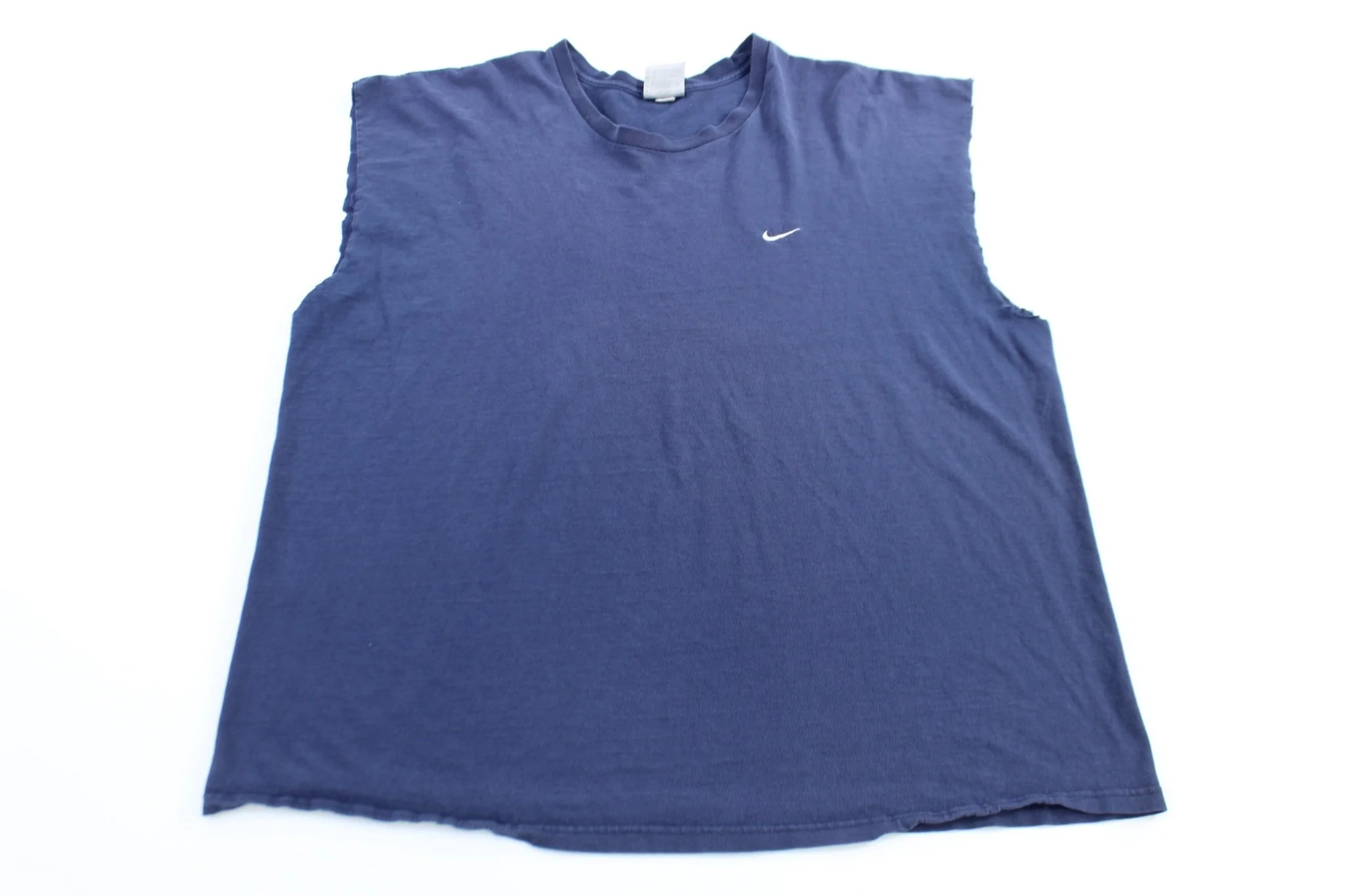 2000's Nike Embroidered Swoosh Logo Blue Tank Top