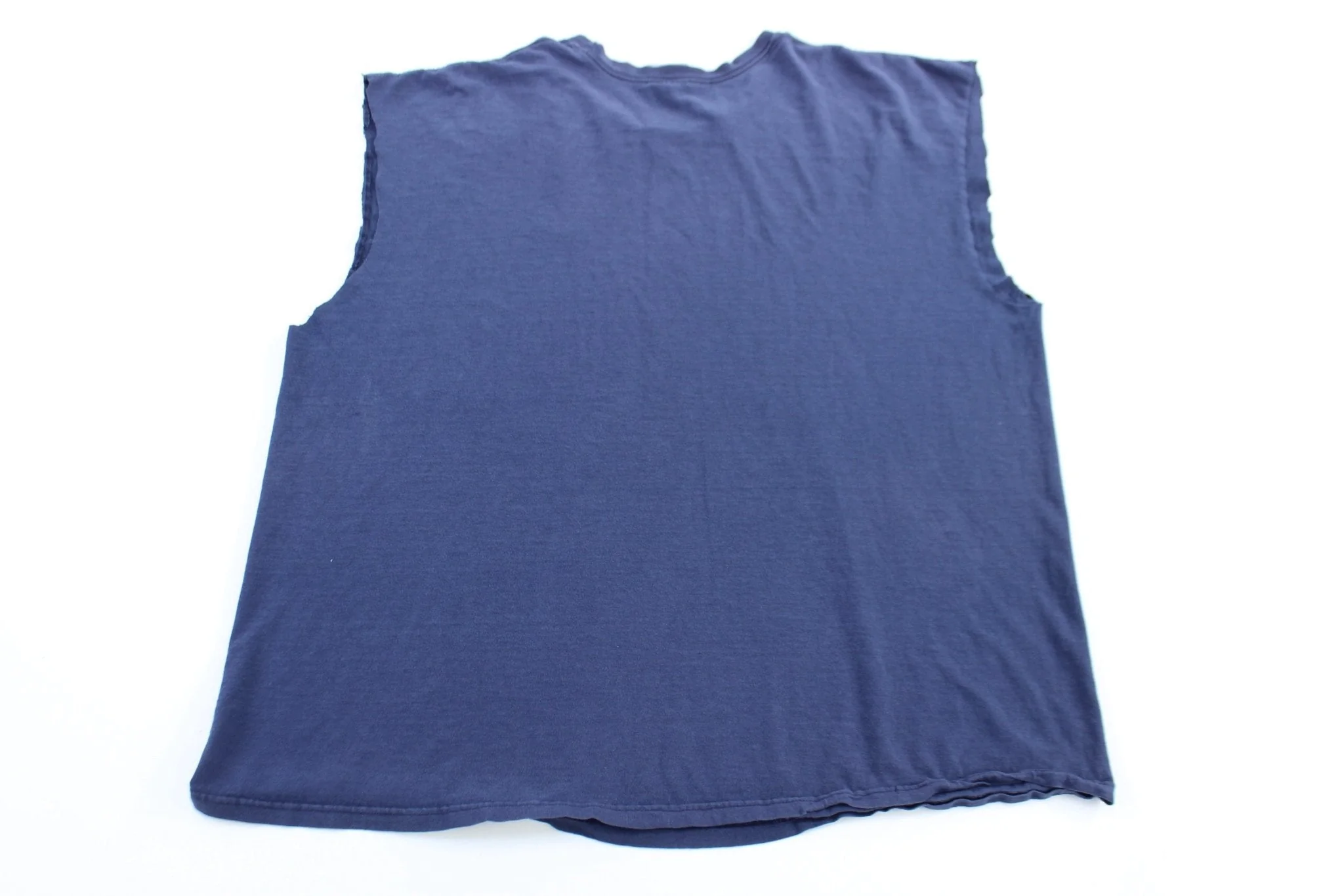 2000's Nike Embroidered Swoosh Logo Blue Tank Top - Image 2