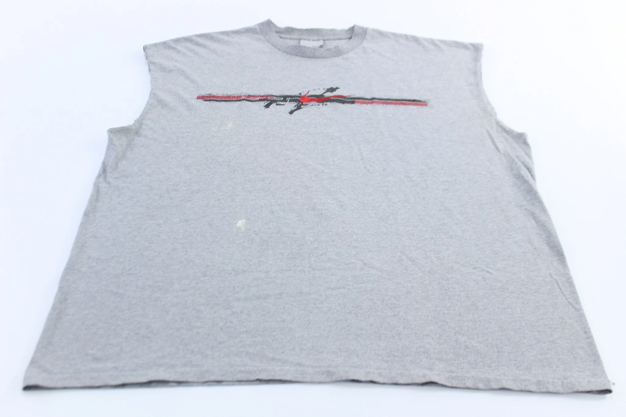 2000's Nike Embroidered Swoosh Logo Grey Just Do It Tank Top