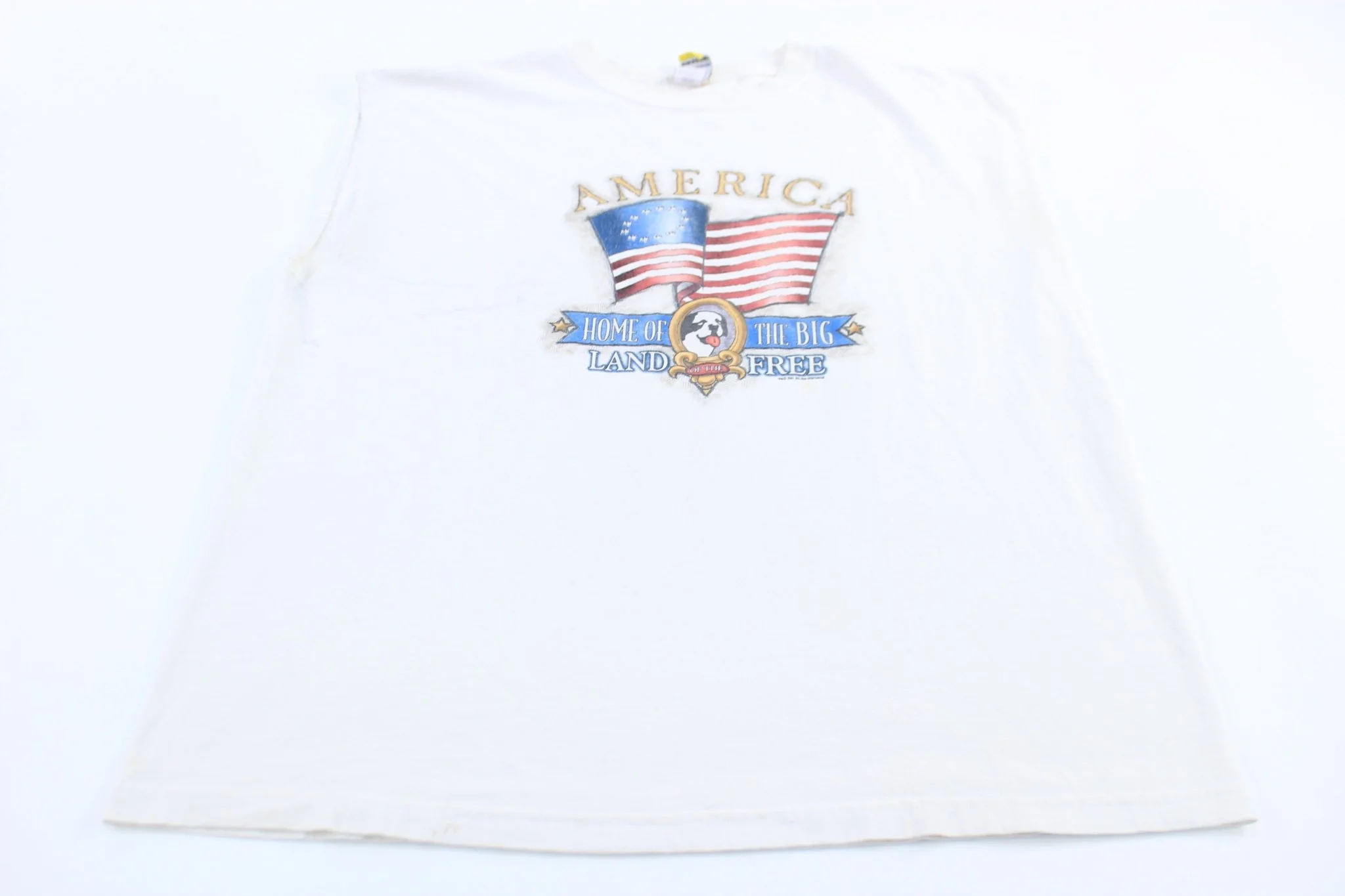 2001 Big Dogs America `Land of the Free Graphic Tank Top