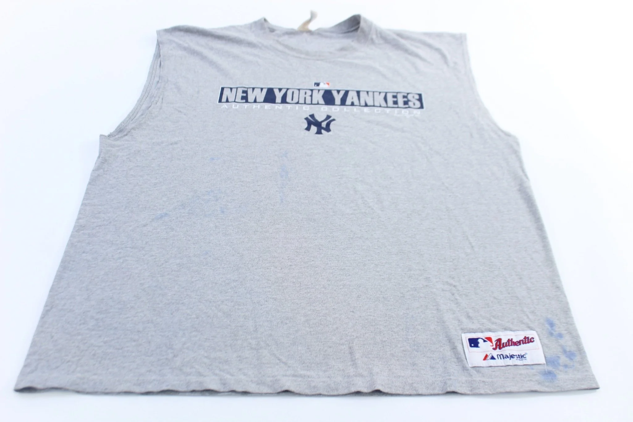 2001 New York Yankees Majestic Tank Top