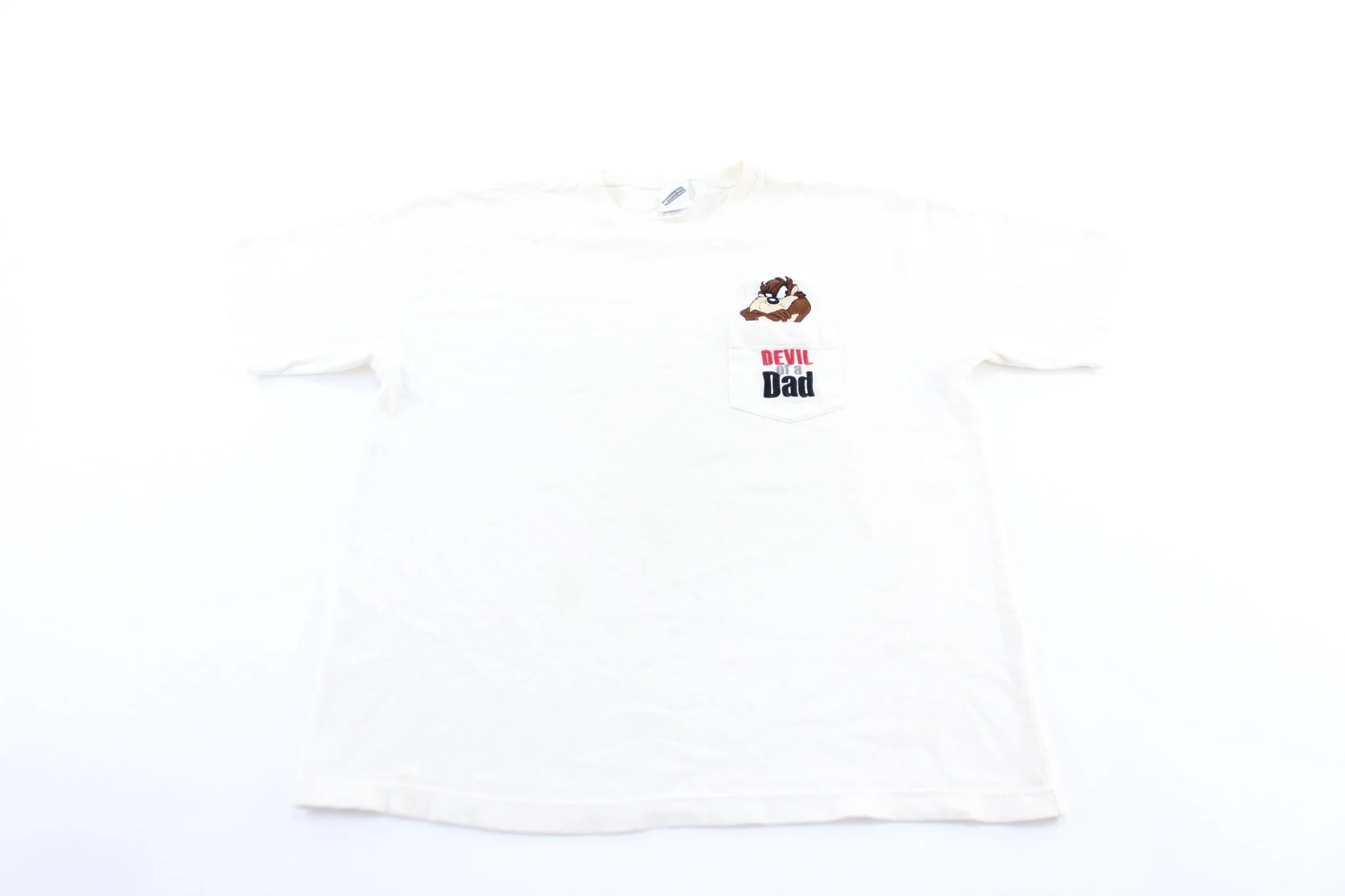 2001 Warner Bros Embroidered Taz Devil of a Dad T-Shirt