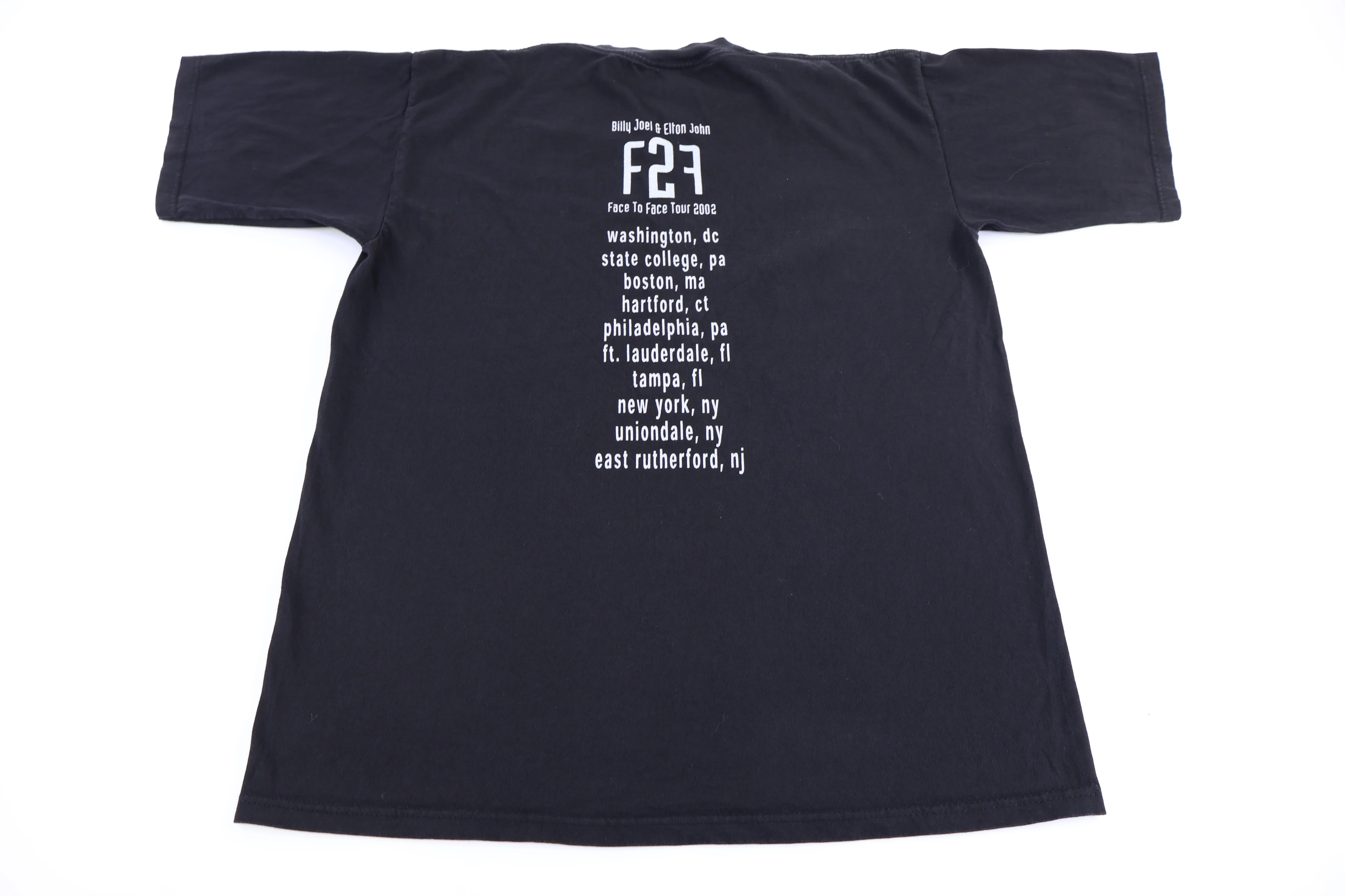 2002 Elton John & Billy Joel Face 2 Face Tour T-shirt - Image 2