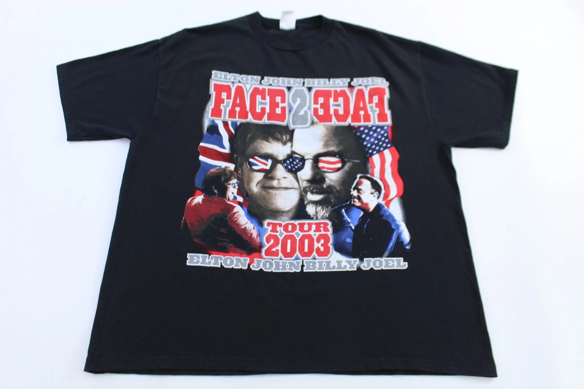 2003 Elton John Billy Joel Face 2 Face Tour T-shirt