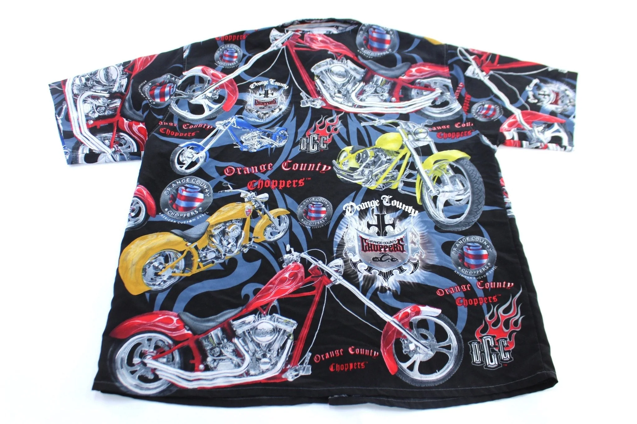 2004 Orange County Choppers All Over Print Button Down Shirt - Image 2