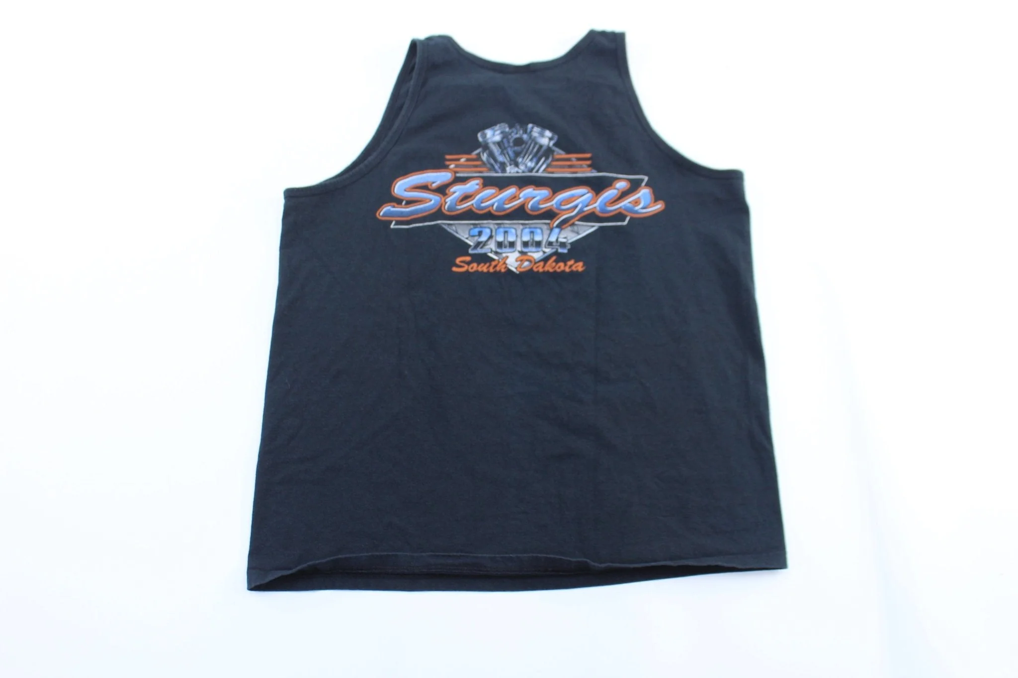 2004 Sturgis South Dakota Burn Up The Road Biker Tank Top - Image 2