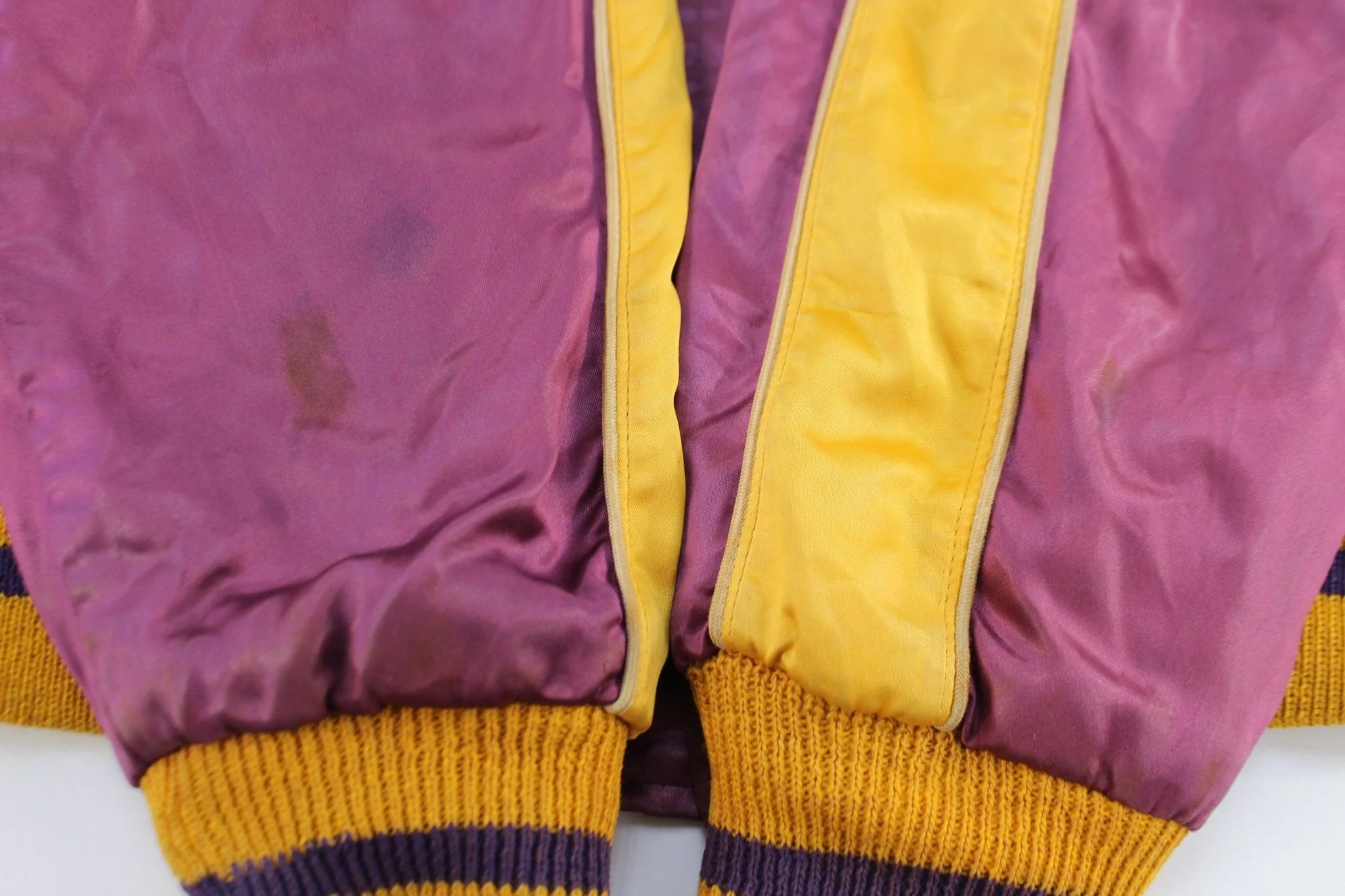 50's Cheerleader Purple & Gold Varsity Letterman Jacket - Image 4