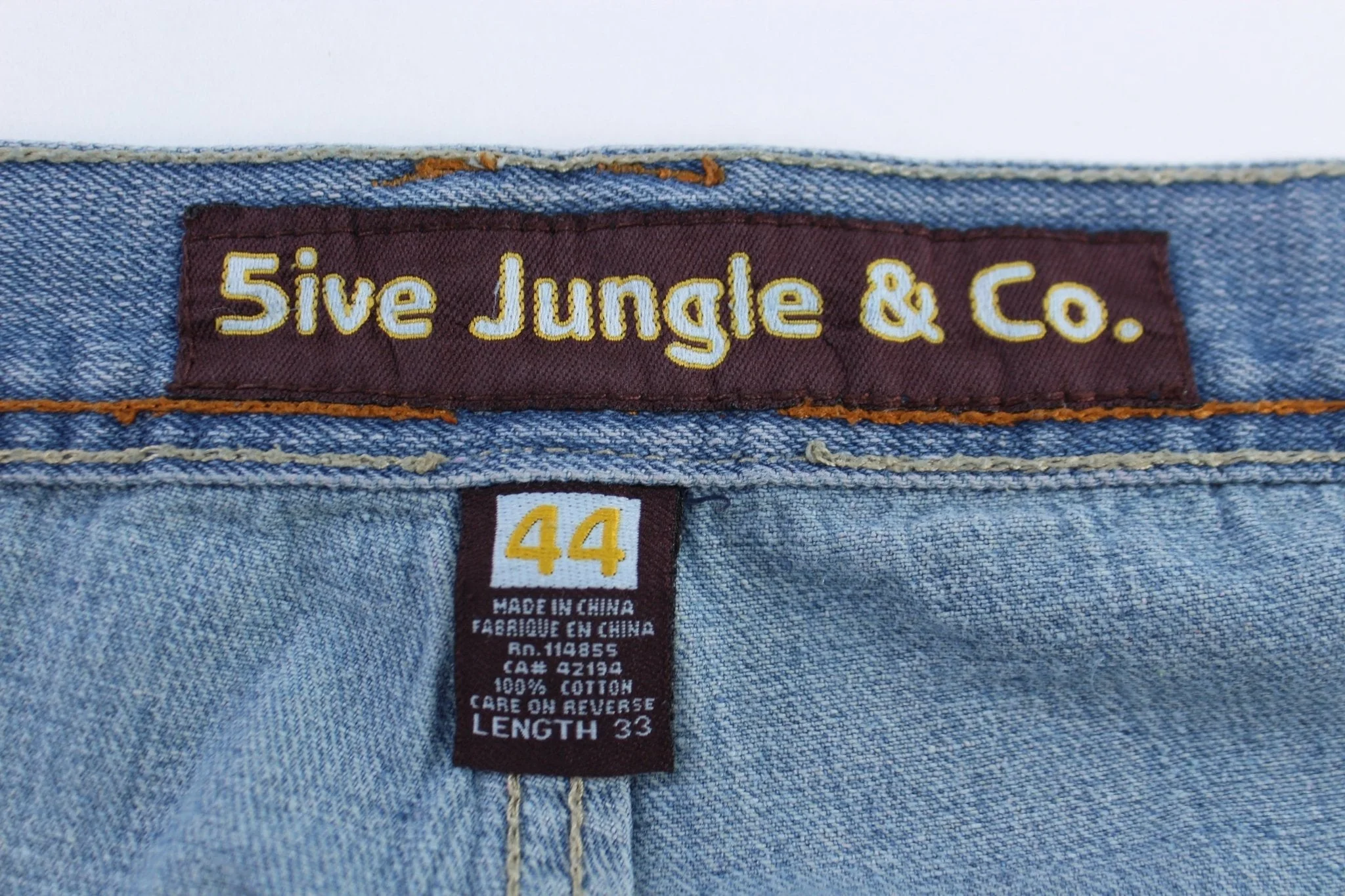 5ive Jungle & Co Light Wash Denim Jeans - Image 4