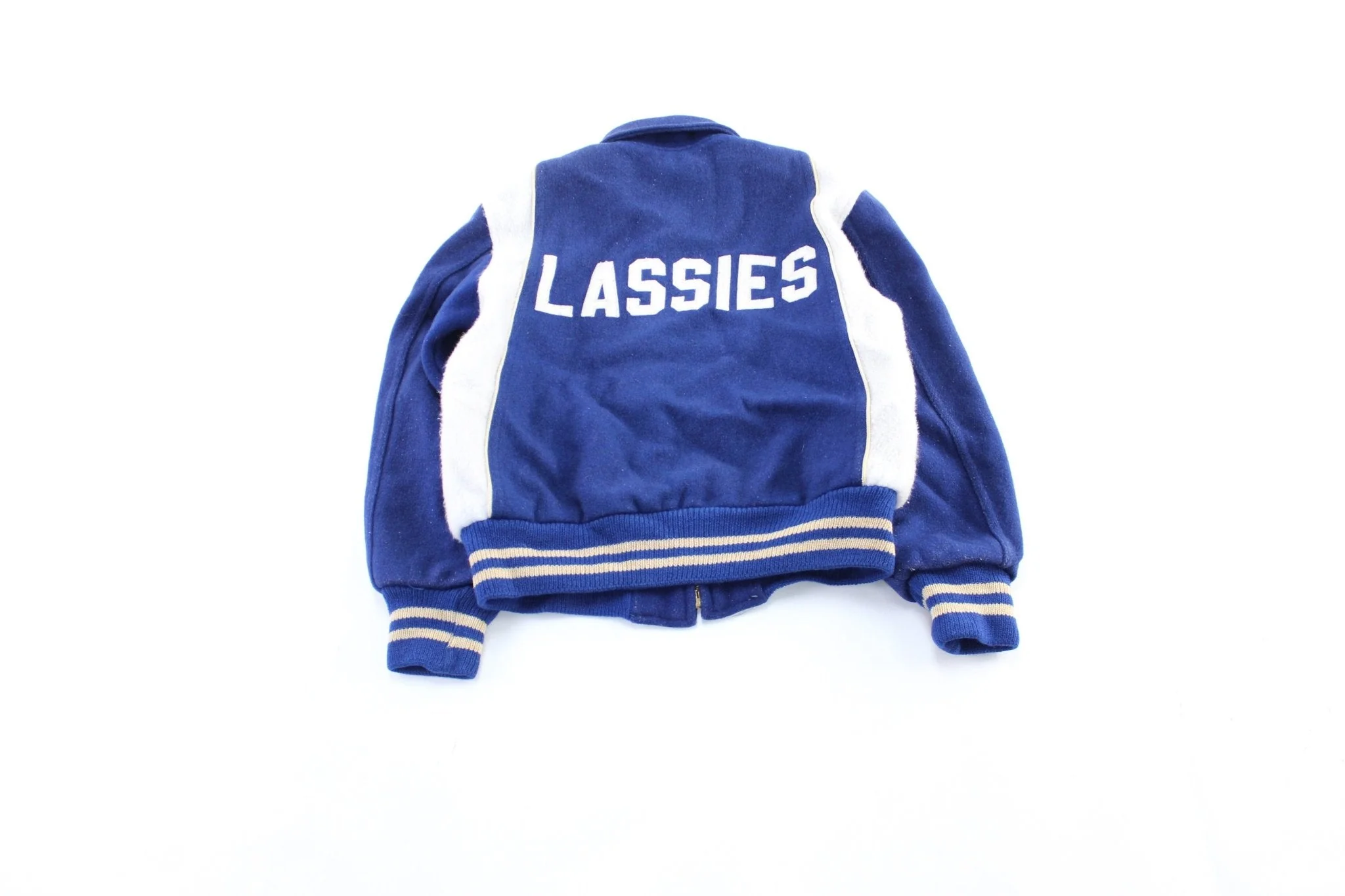60's American Sports Center Blue & White Varsity Letterman Jacket - Image 2