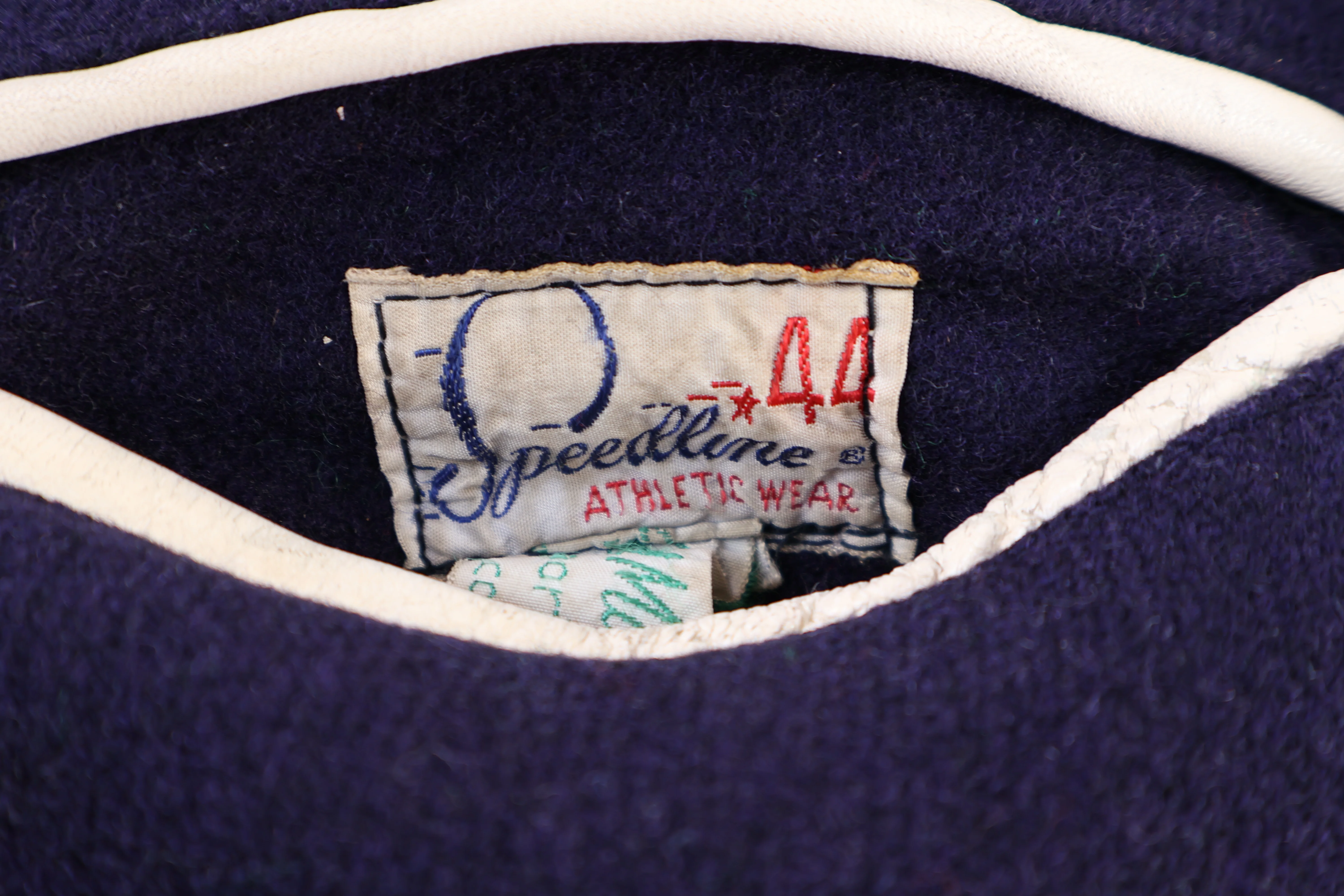 60's Purple & White Varsity Jacket - Image 3