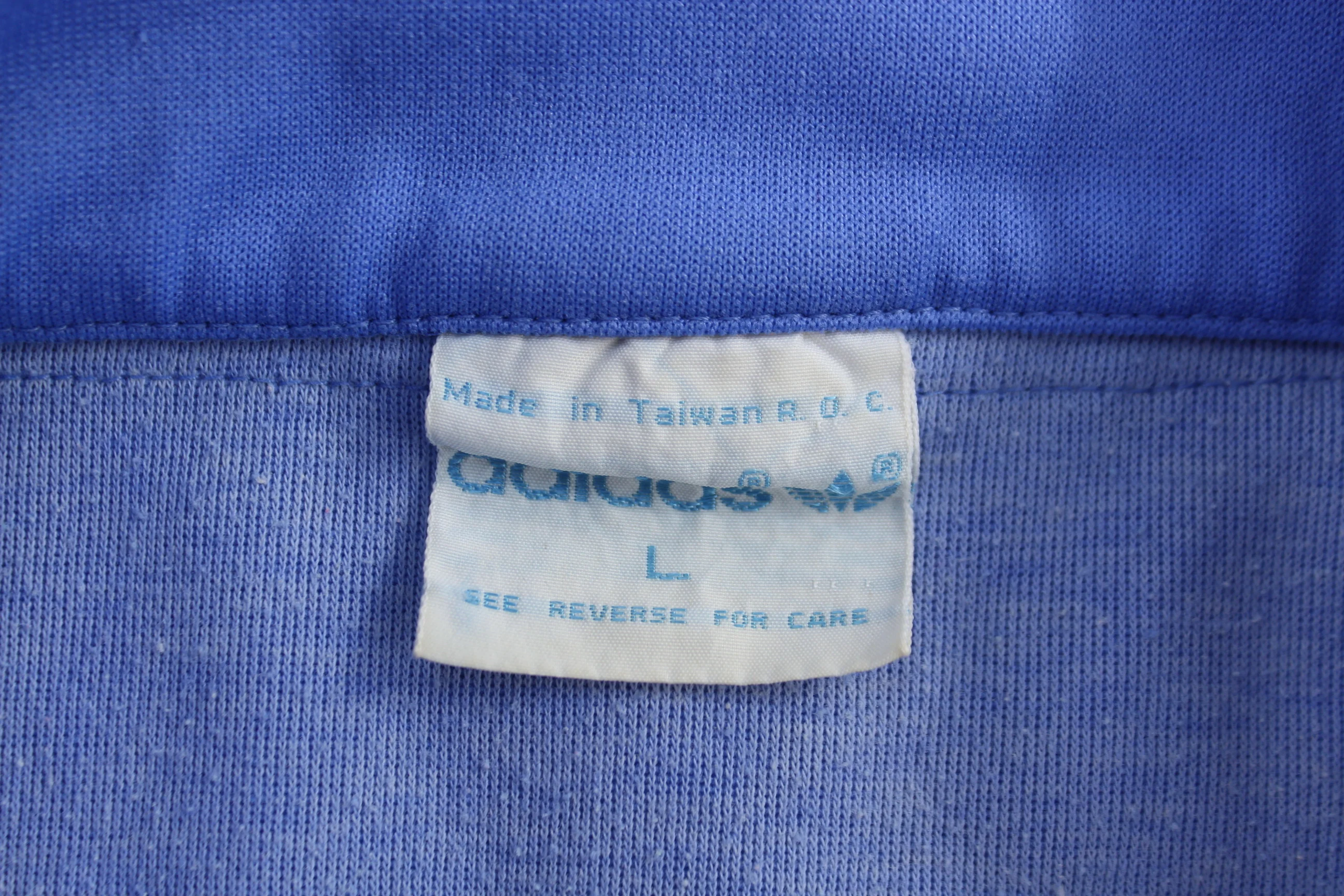 70's Adidas Trefoil Logo Embroidered Full Zip Track Jacket - Image 4