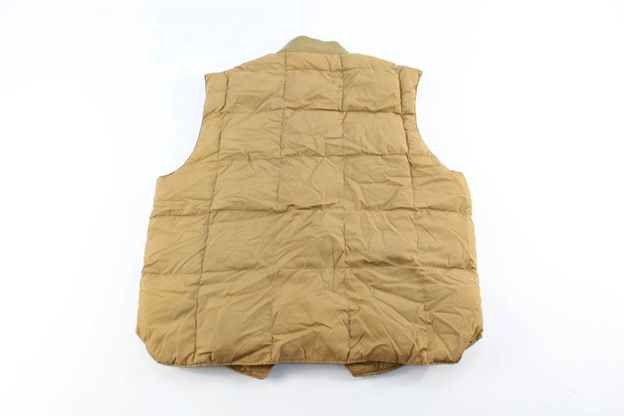 70's Cabela's Brown Puffer Zip Up Vest - Image 2