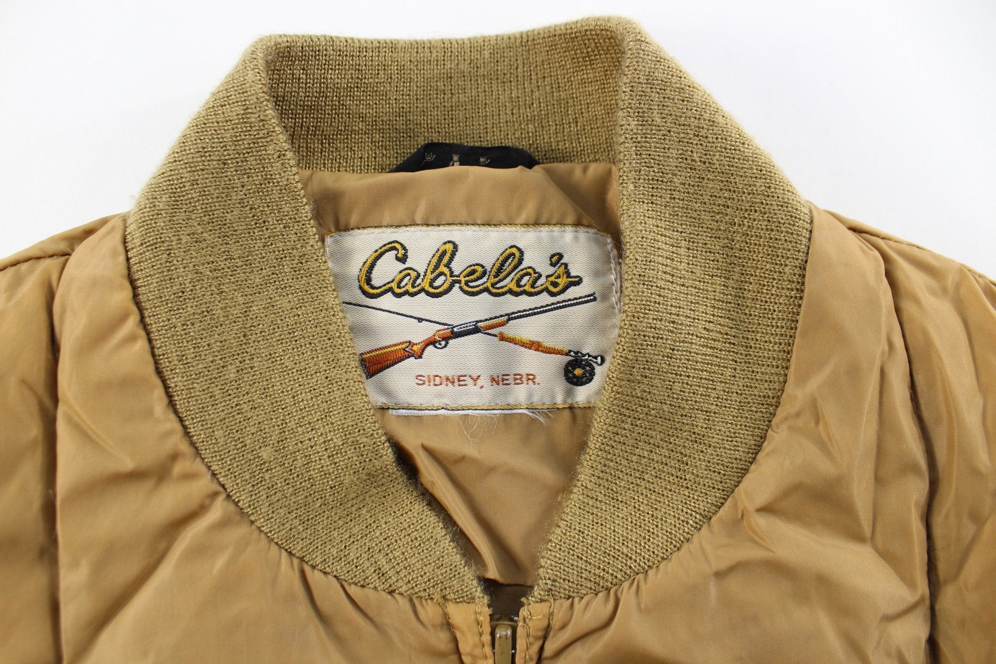 70's Cabela's Brown Puffer Zip Up Vest - Image 3