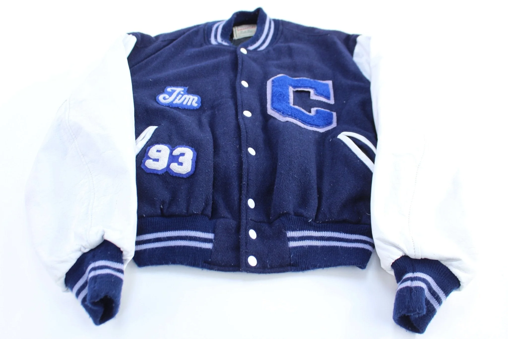 70's Cedaredge Bruins Embroidered Varsity Jacket - Image 2