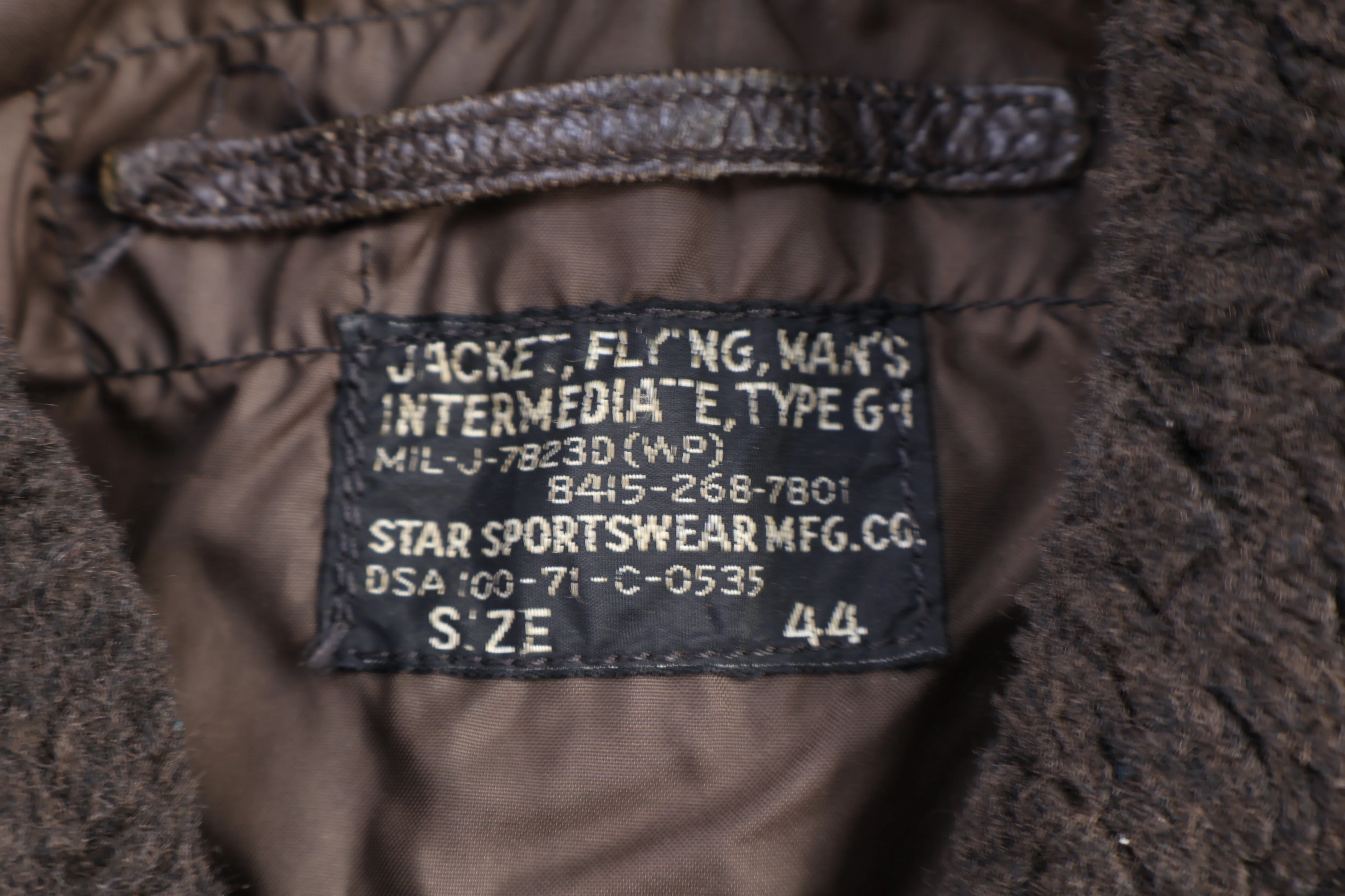 70's Intermediate Type G-1 Brown Bomber Jacket - Image 4