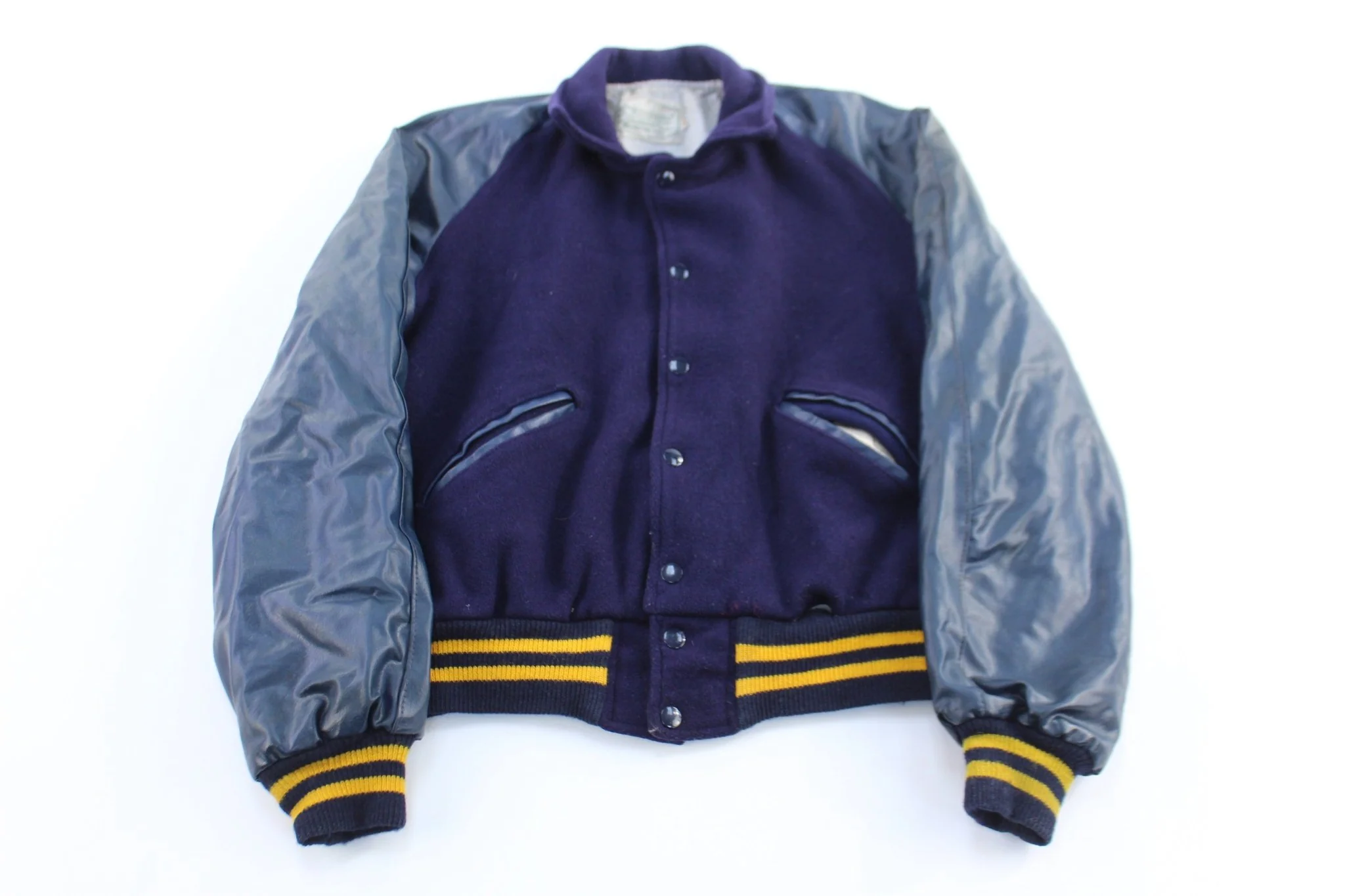 70's Naugalite Blue Varsity Letterman Jacket