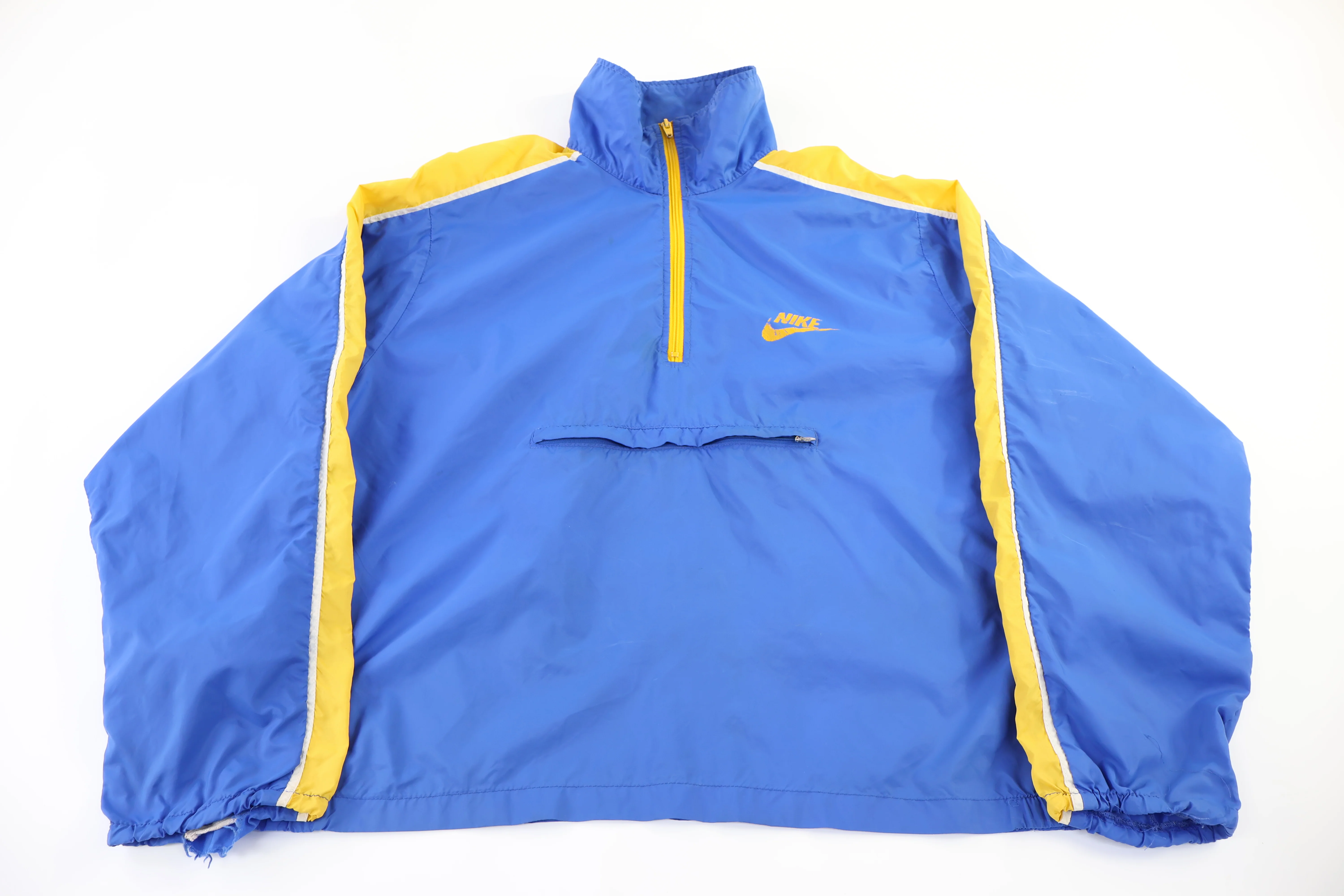 70's Nike Embroidered Logo Yellow & Blue Windbreaker