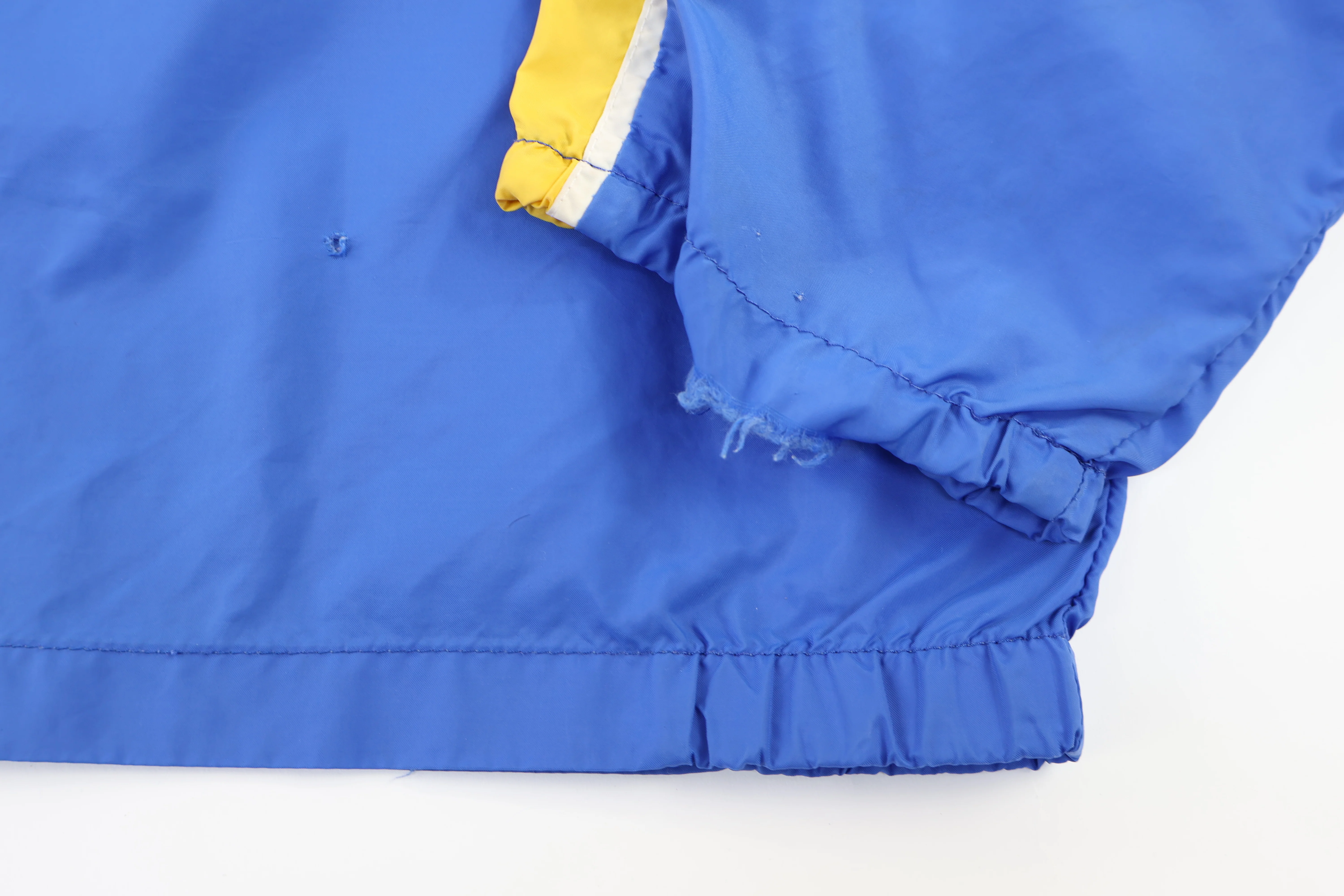 70's Nike Embroidered Logo Yellow & Blue Windbreaker - Image 3