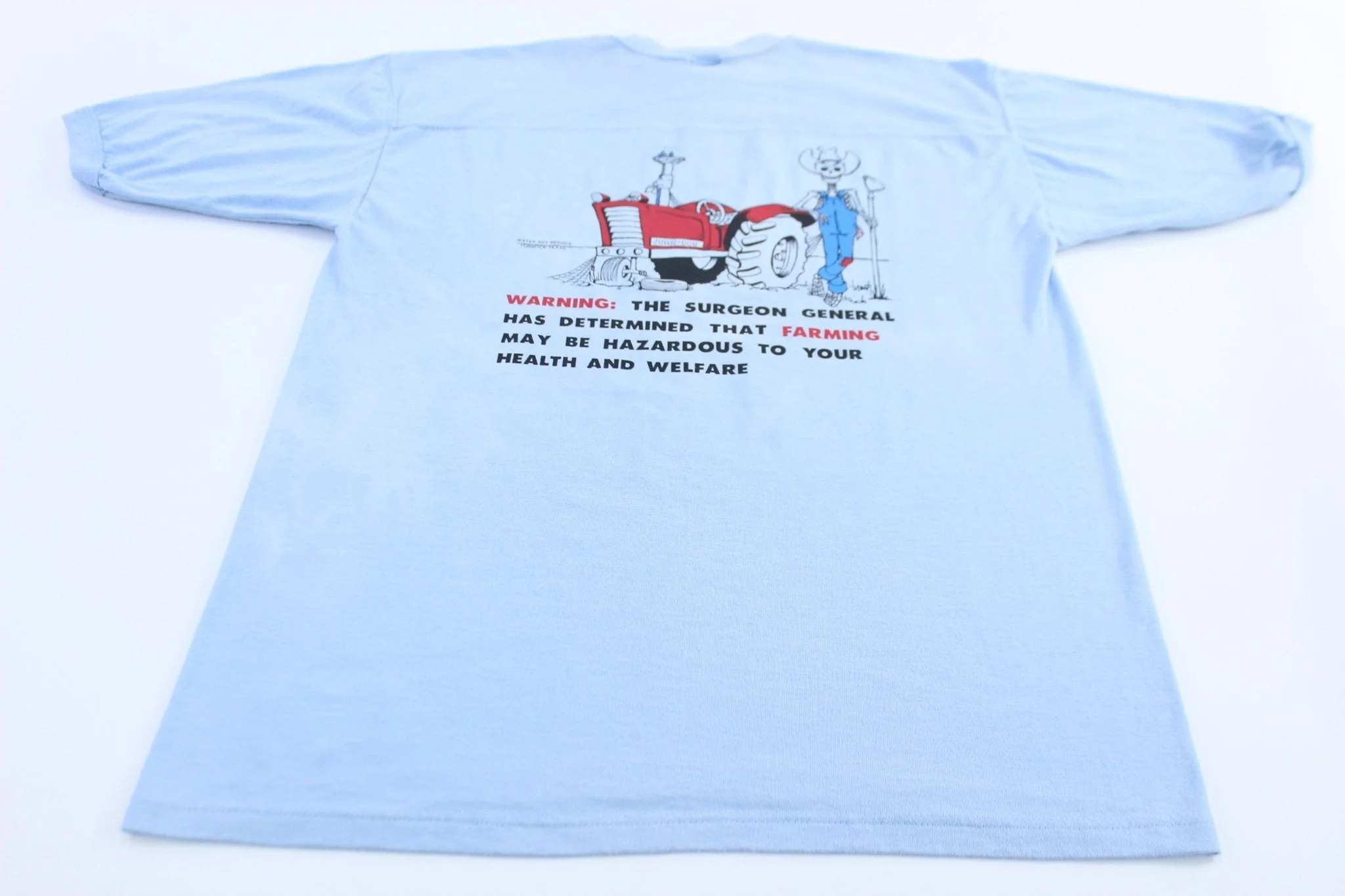70's Warning: Farming May Be Hazardous To Your Health & Welfare T-Shirt - Image 2