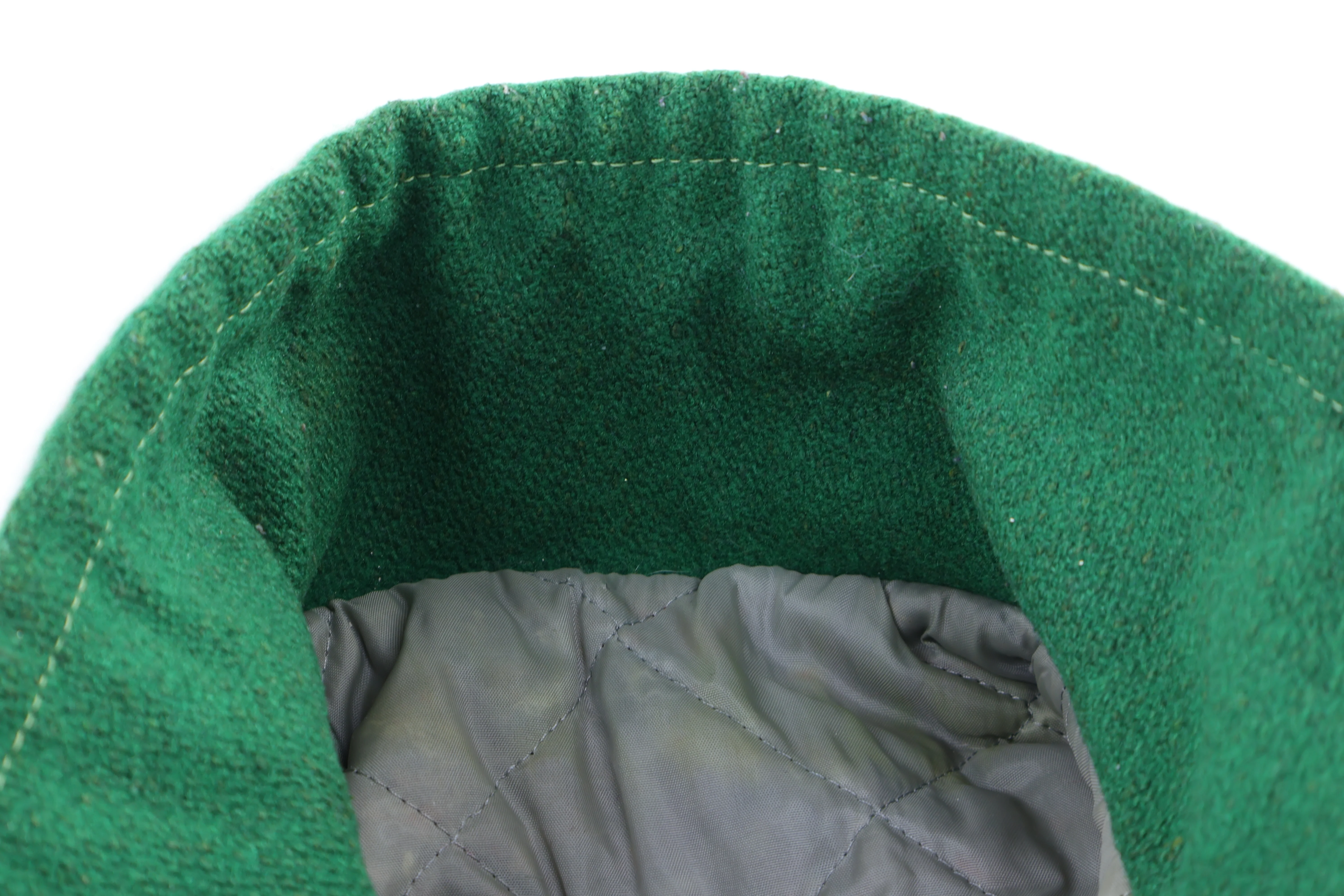 70's Univeristy of Notre Dame White & Green Full Zip Varsity Jacket - Image 4