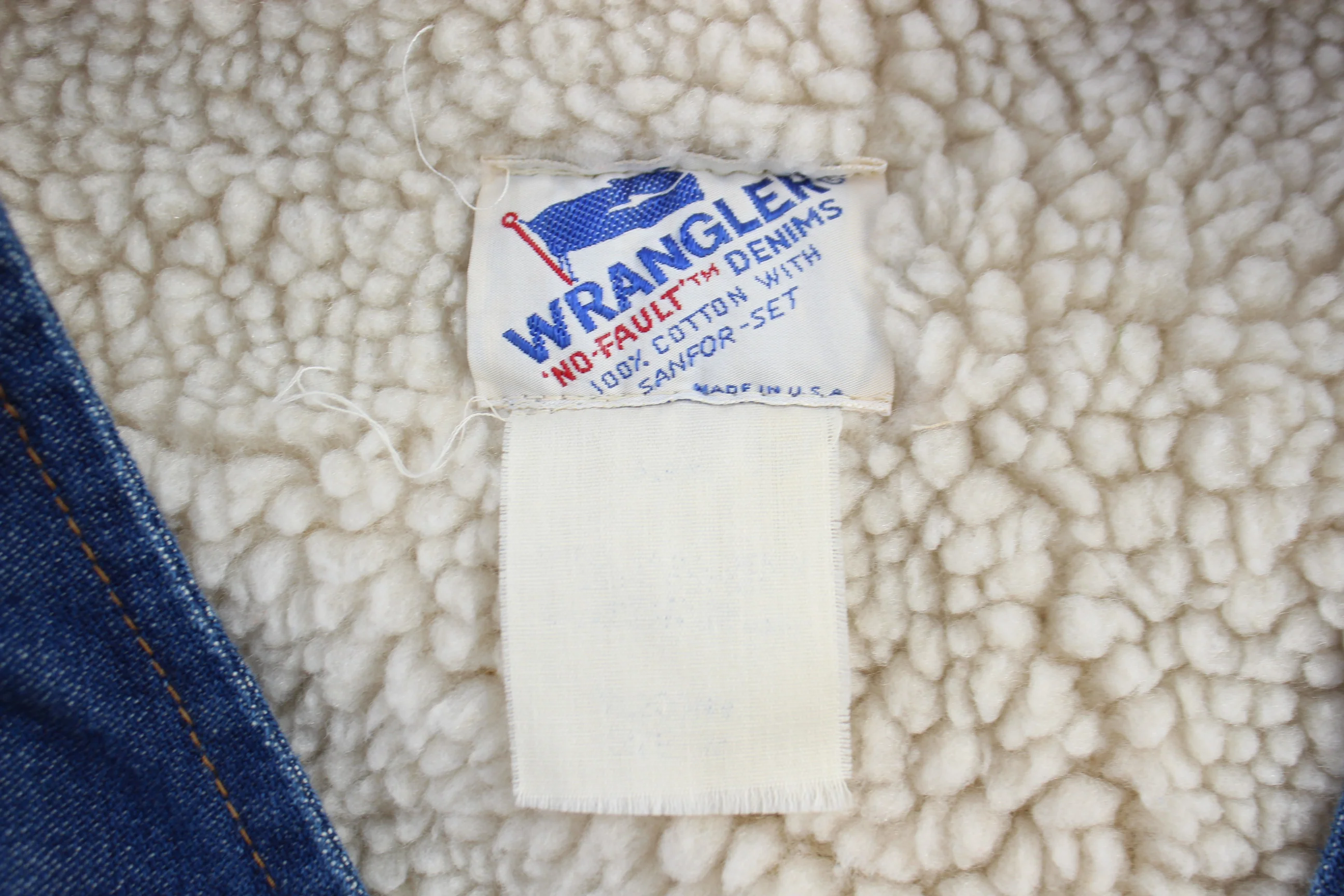 70's Wrangler Denim Sherpa Lined Vest - Image 3