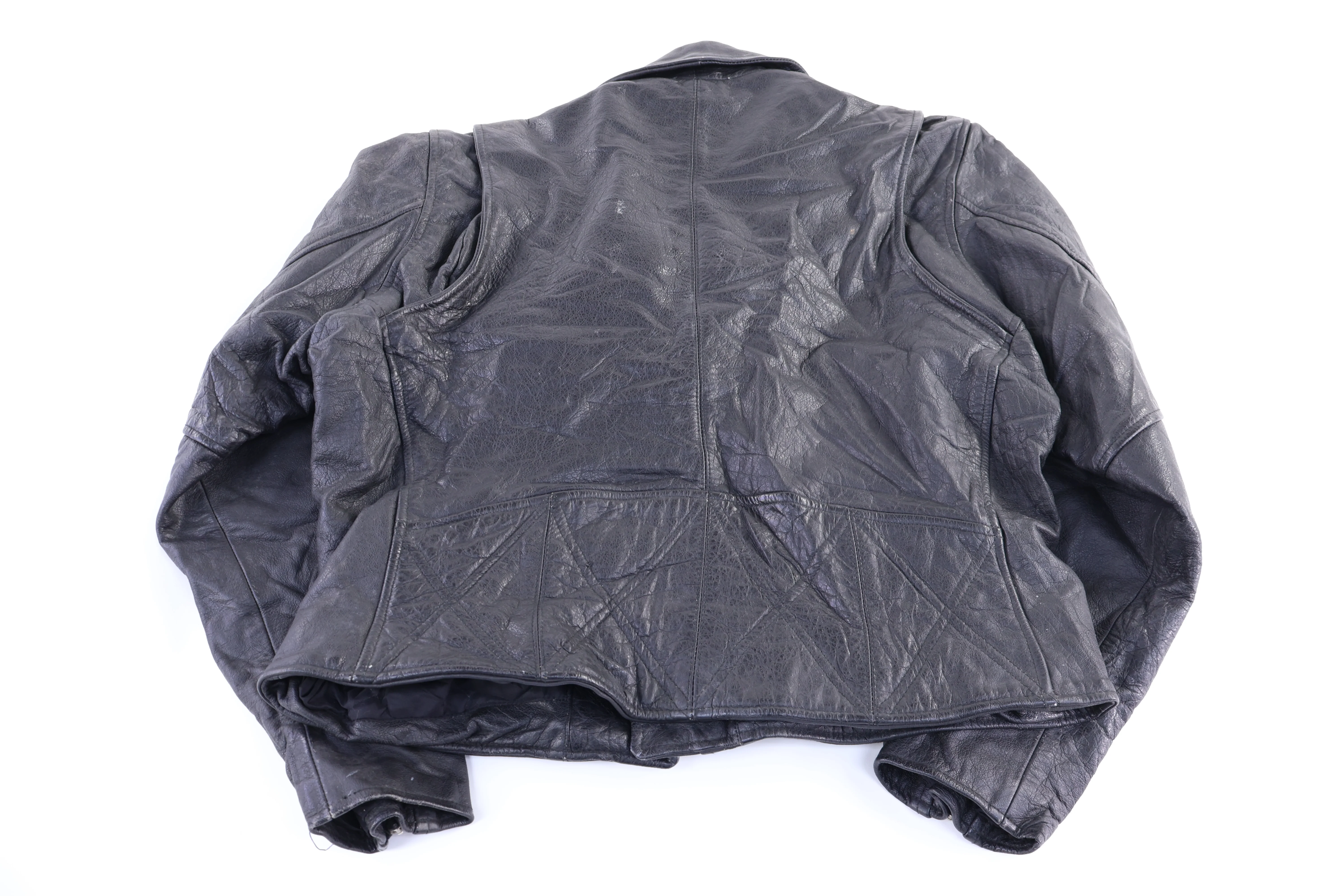 80's Addis Black Leather Jacket - Image 2