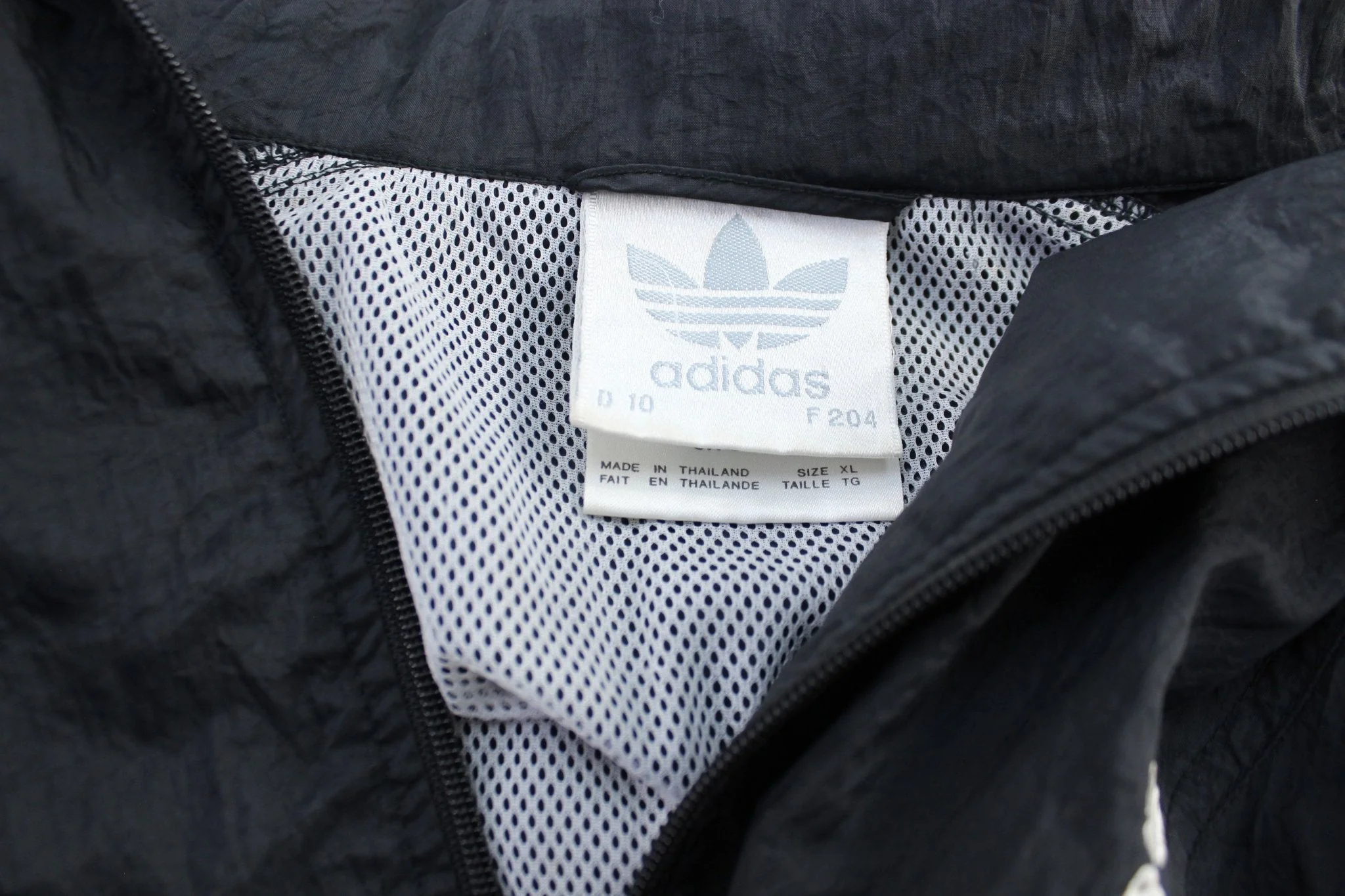 80's Adidas Embroidered Logo Black Windbreaker Jackett - Image 3