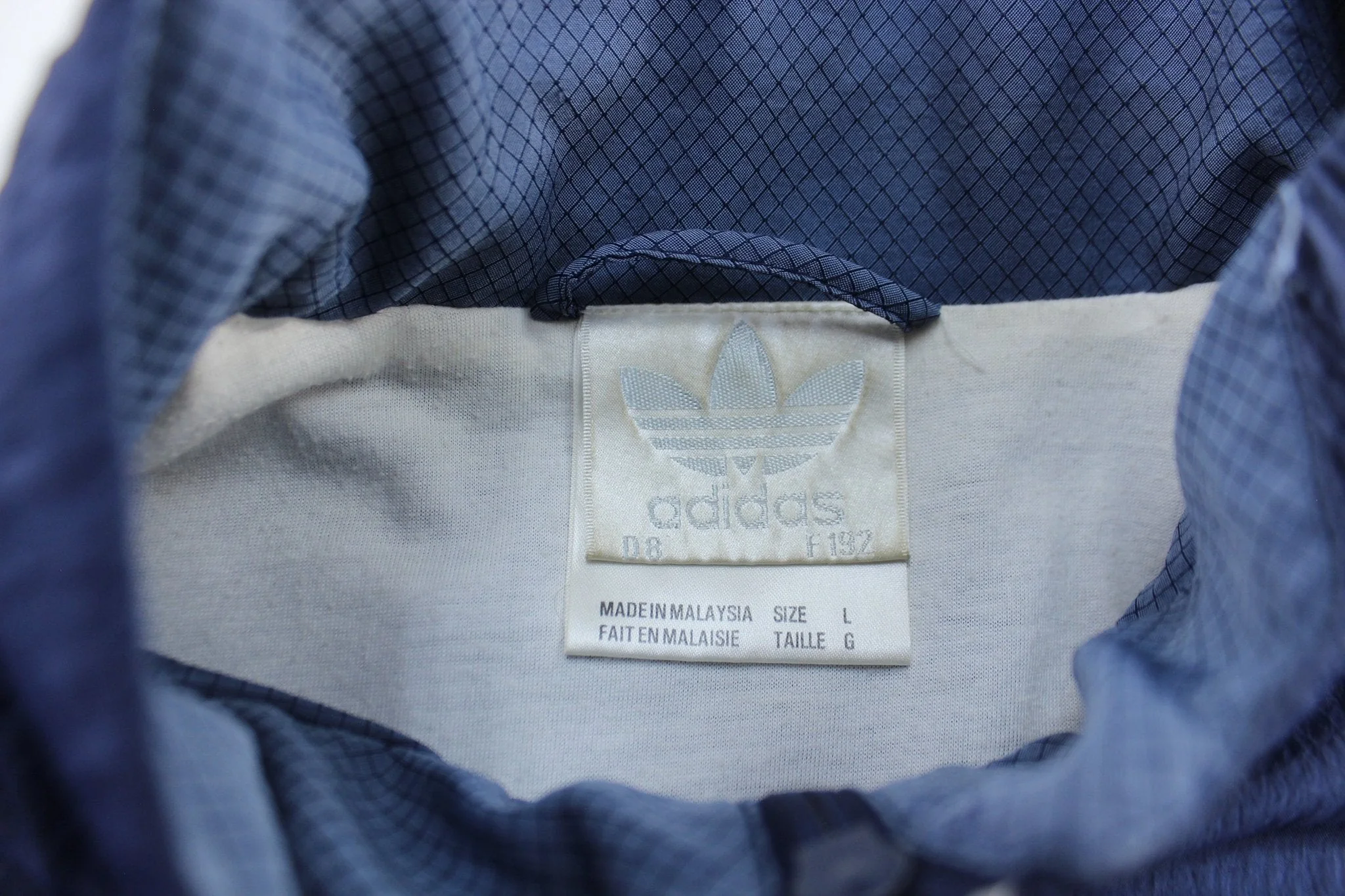80's Adidas Embroidered Logo Blue Zip Up Jacket - Image 3