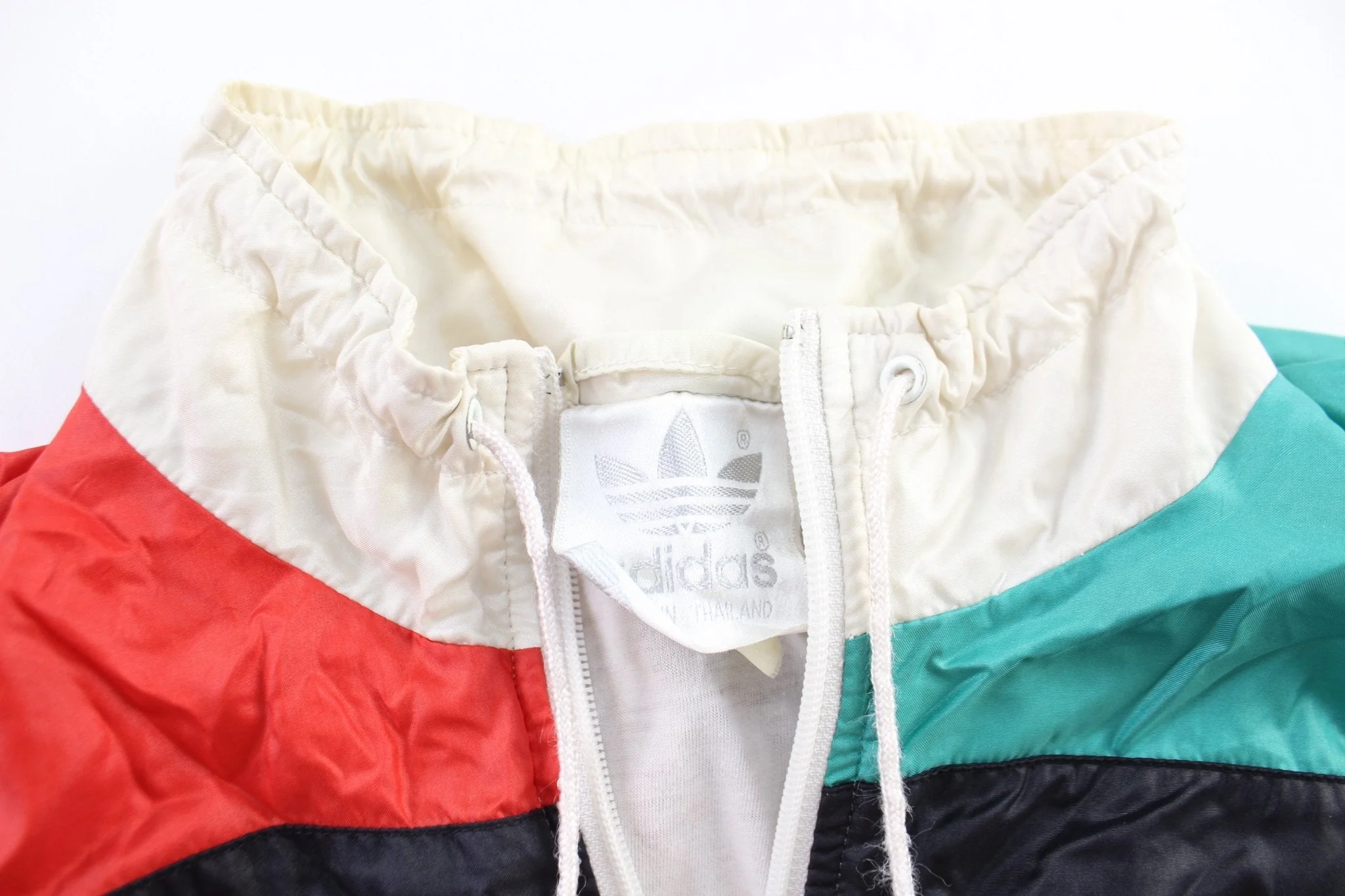 80's Adidas Embroidered Logo Colorful Zip Up Jacket - Image 3