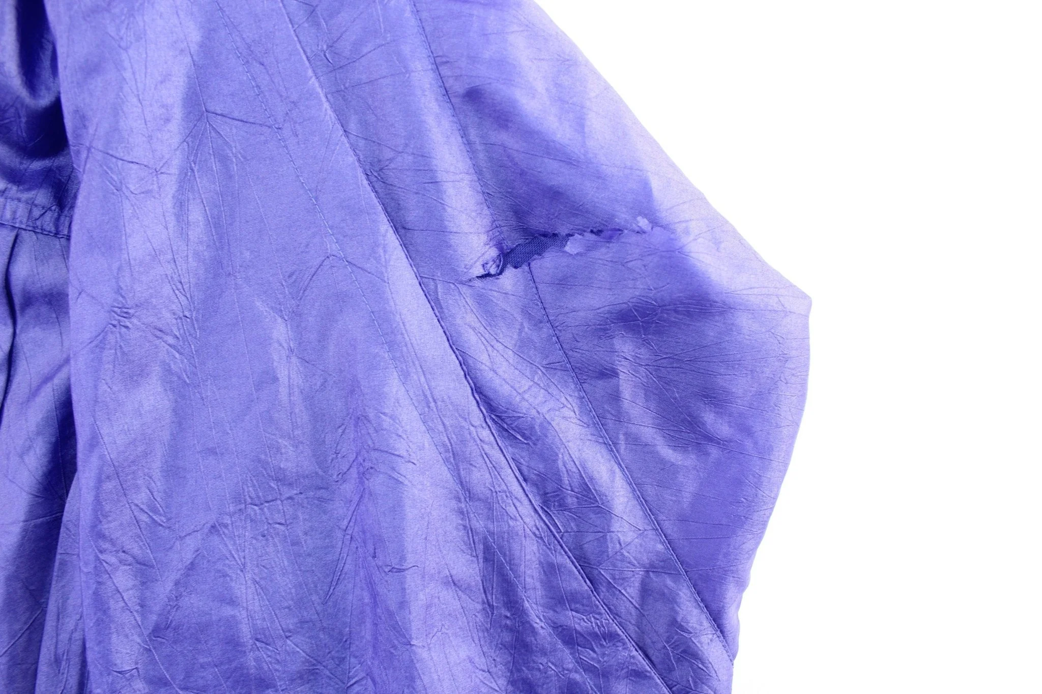 80's Adidas Embroidered Logo Purple Zip Up Jacket - Image 3