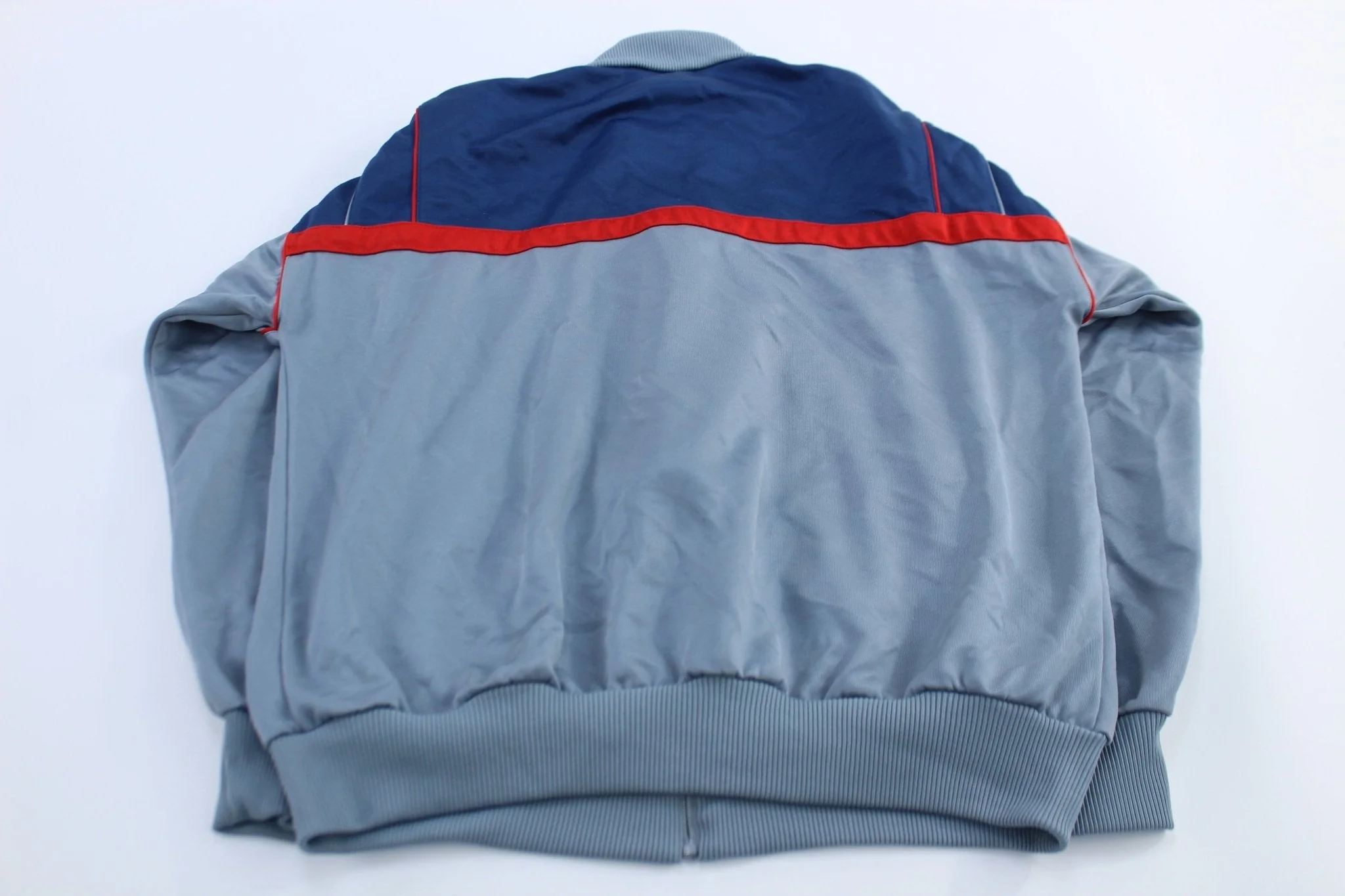 80's Adidas Embroidered Logo Red, Blue, & Grey Track Jacket - Image 2