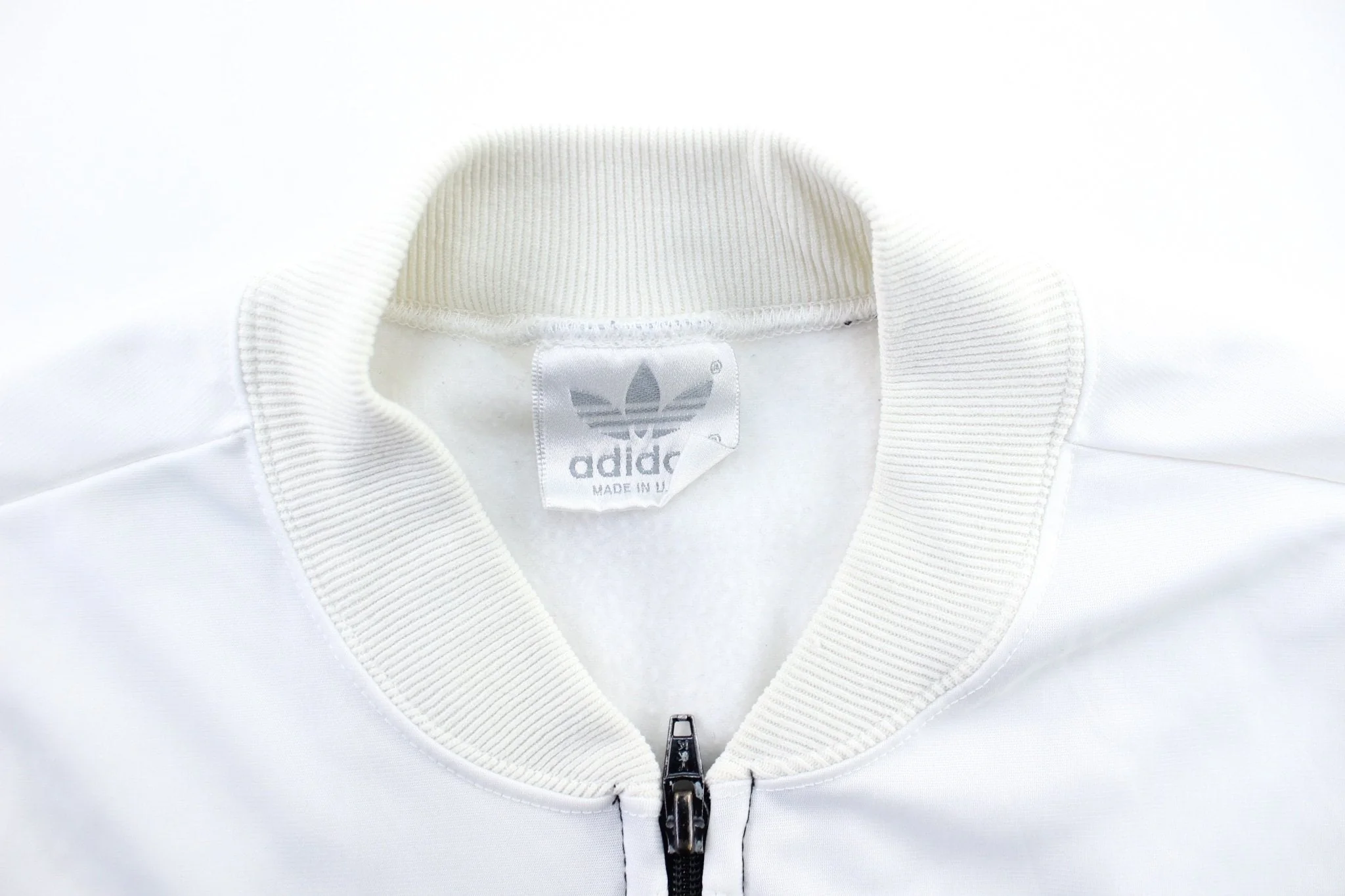 80's Adidas Logo Embroidered Zip Up Jacket - Image 3