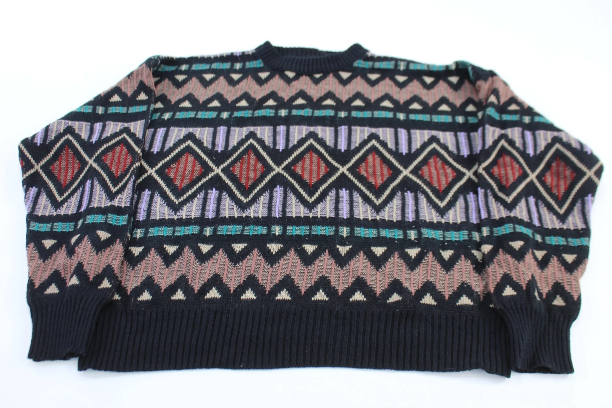 80's Benjamin Row Multicolor Knit Sweater